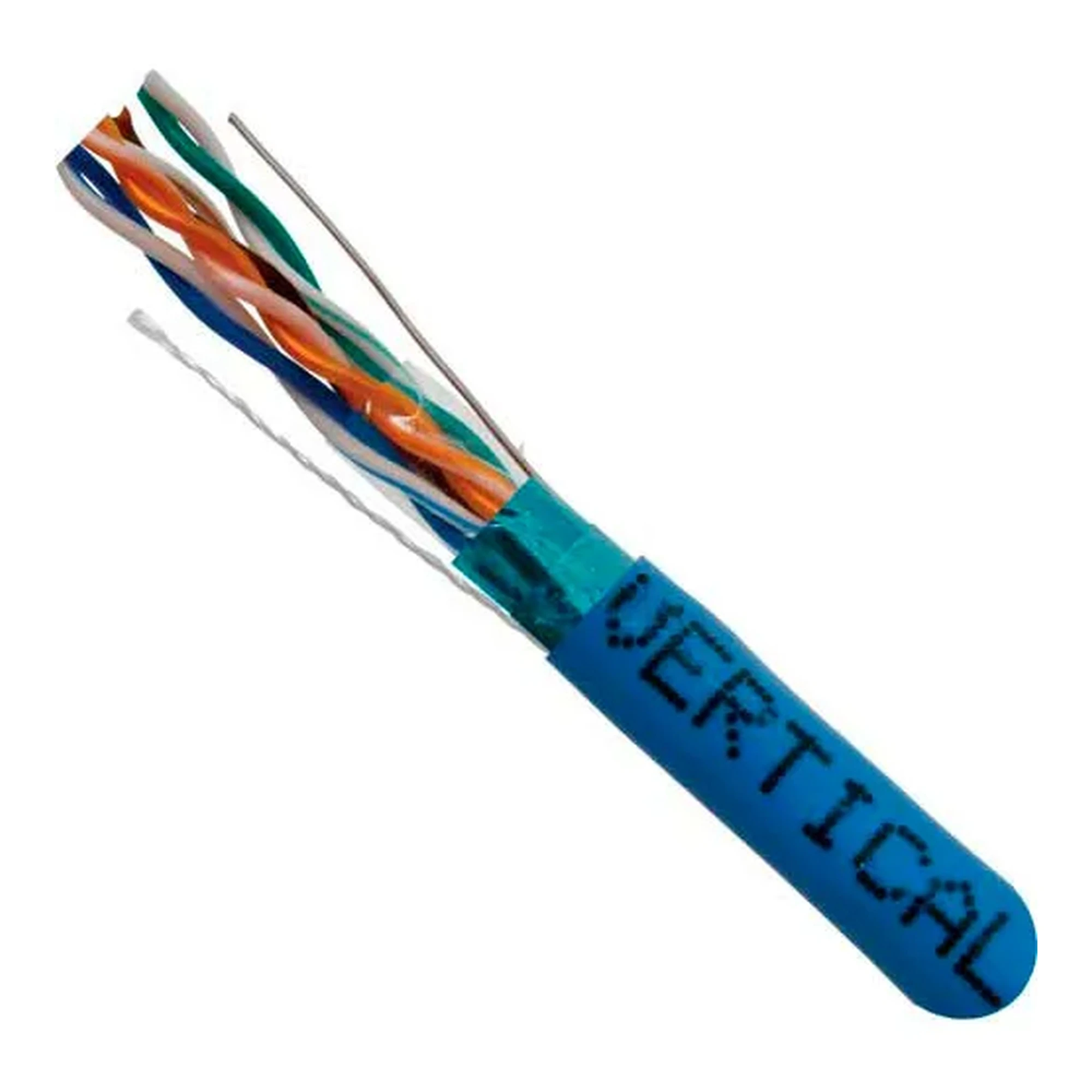 Cat 5e Shielded Plenum Data Cable, 1000 ft, Blue
