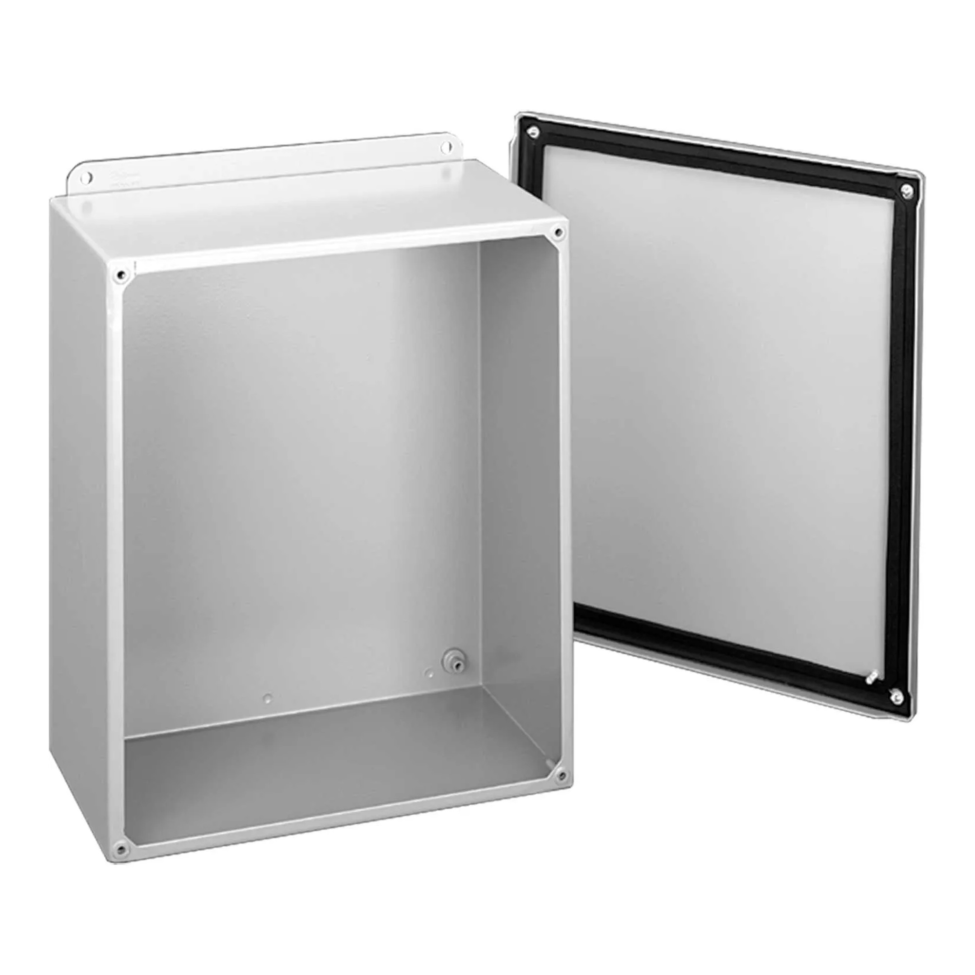Gray Steel Screw-Cover Electrical Enclosure, 8.25 in. x 9.5 in. x 4 in.