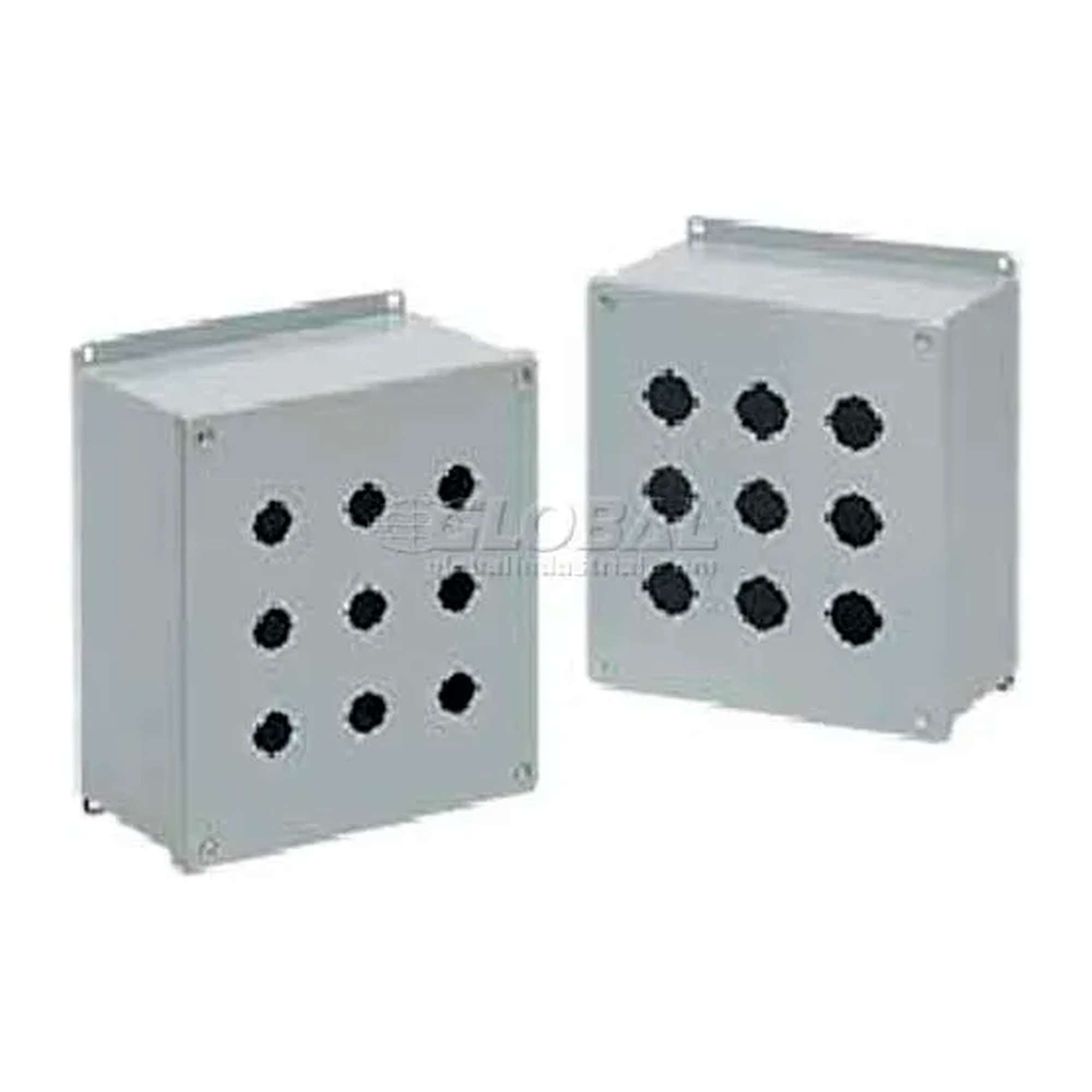 Six-Position Pushbutton Enclosure for 30.5 mm or 22.5 mm Controls