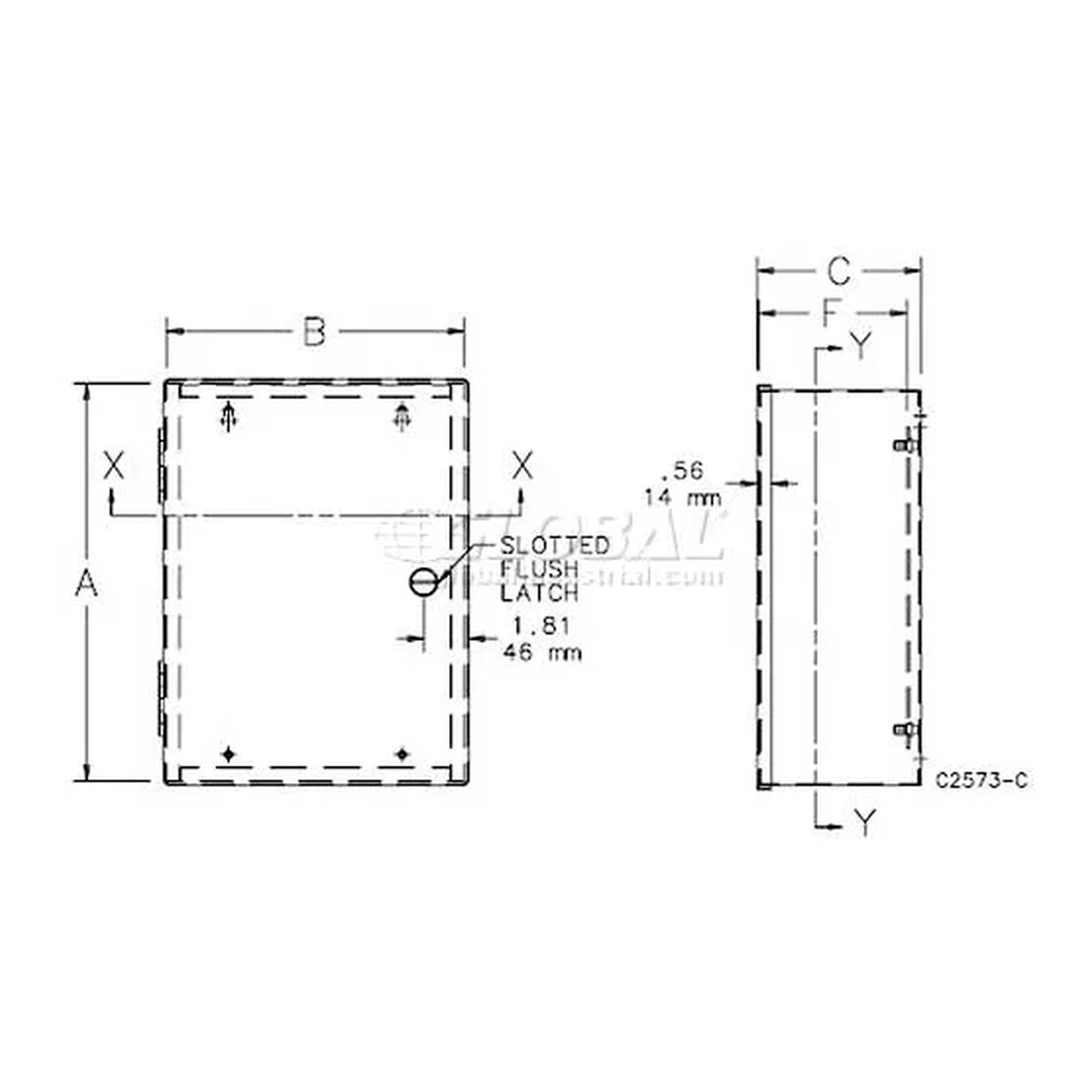 Gray medium Type 1 steel electrical enclosure