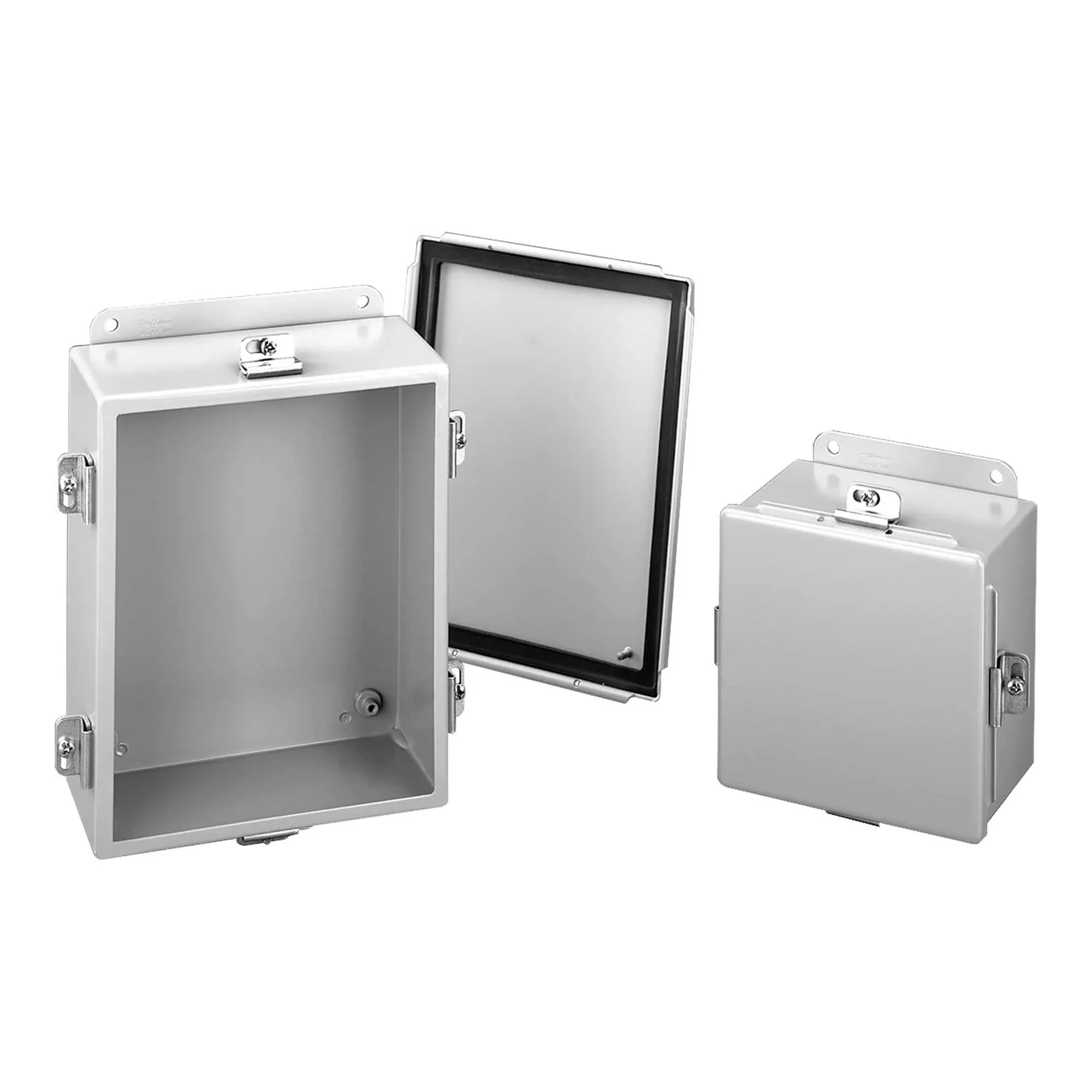 Gray Steel Clamp-Cover Junction Box, 16 x 14 x 6 in.
