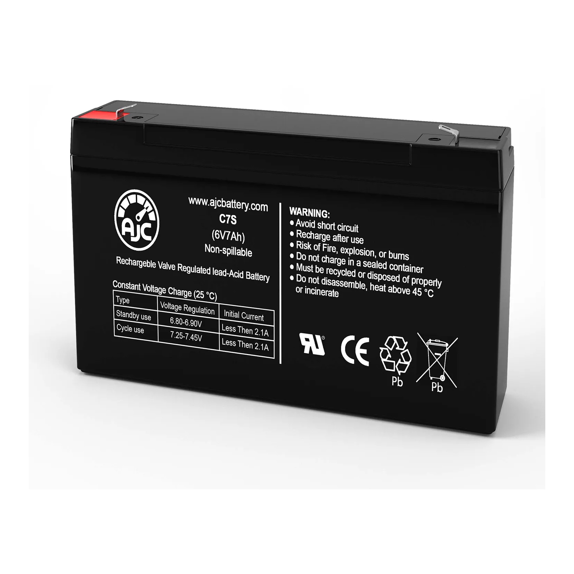 6V 7Ah F1 Replacement Battery for ML4 Alarm Systems
