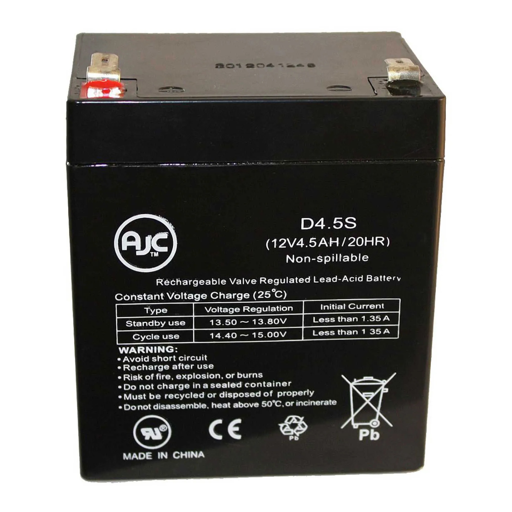 12V 4.5Ah Replacement Alarm Battery for BT40