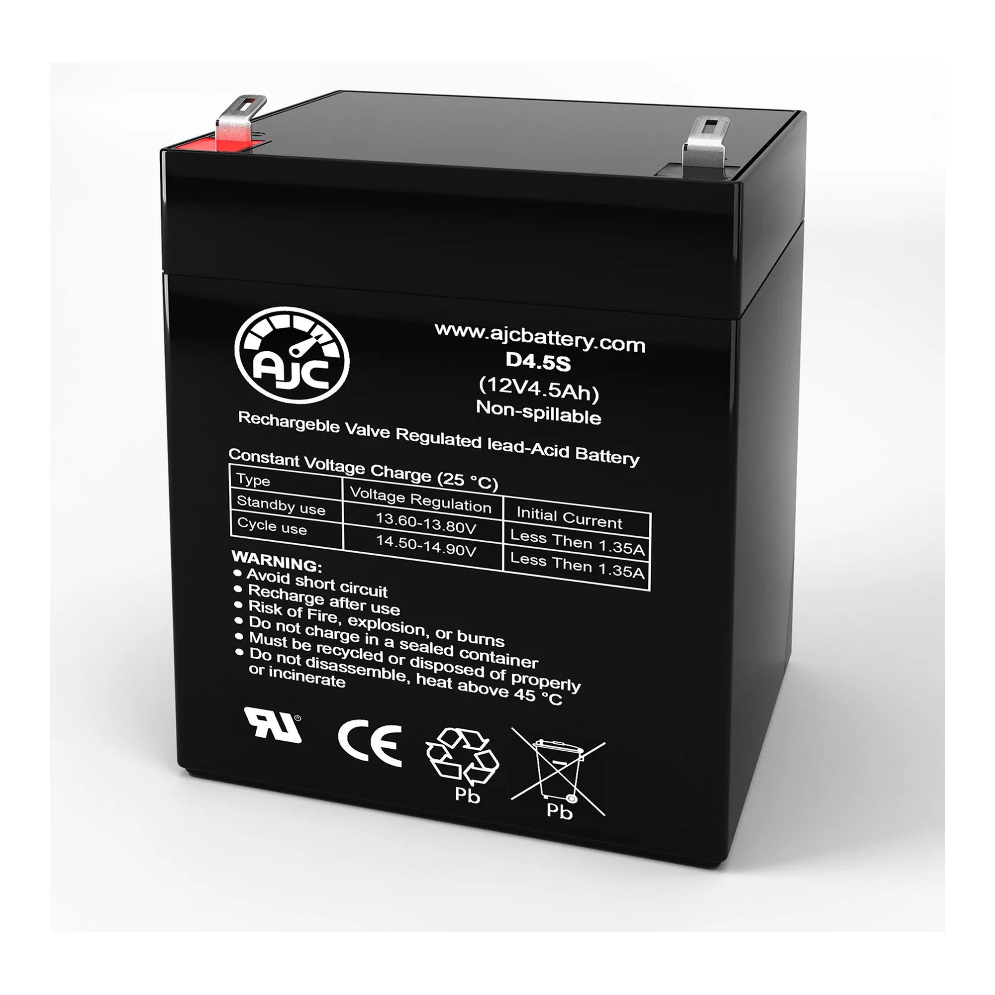 12V 4.5Ah F1 Alarm Replacement Battery