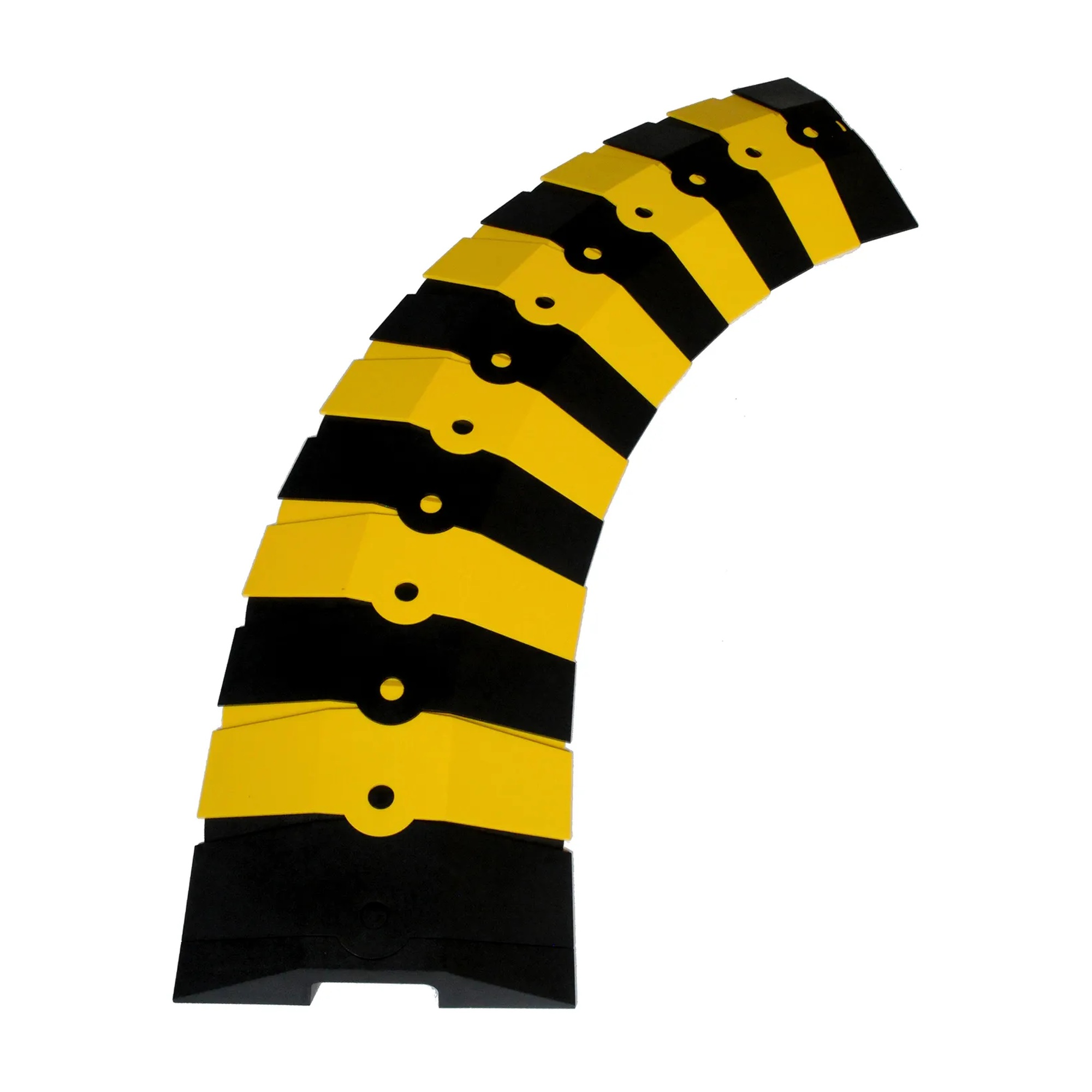 Black and yellow medium articulating cable protector extension