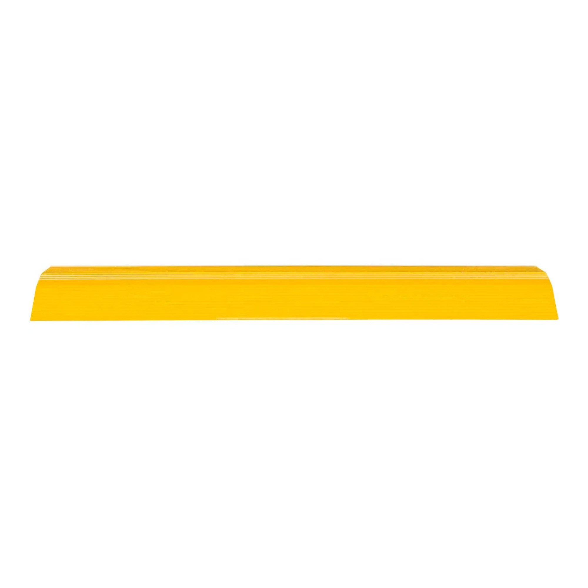 Yellow aluminum hose and cable crossover ramp