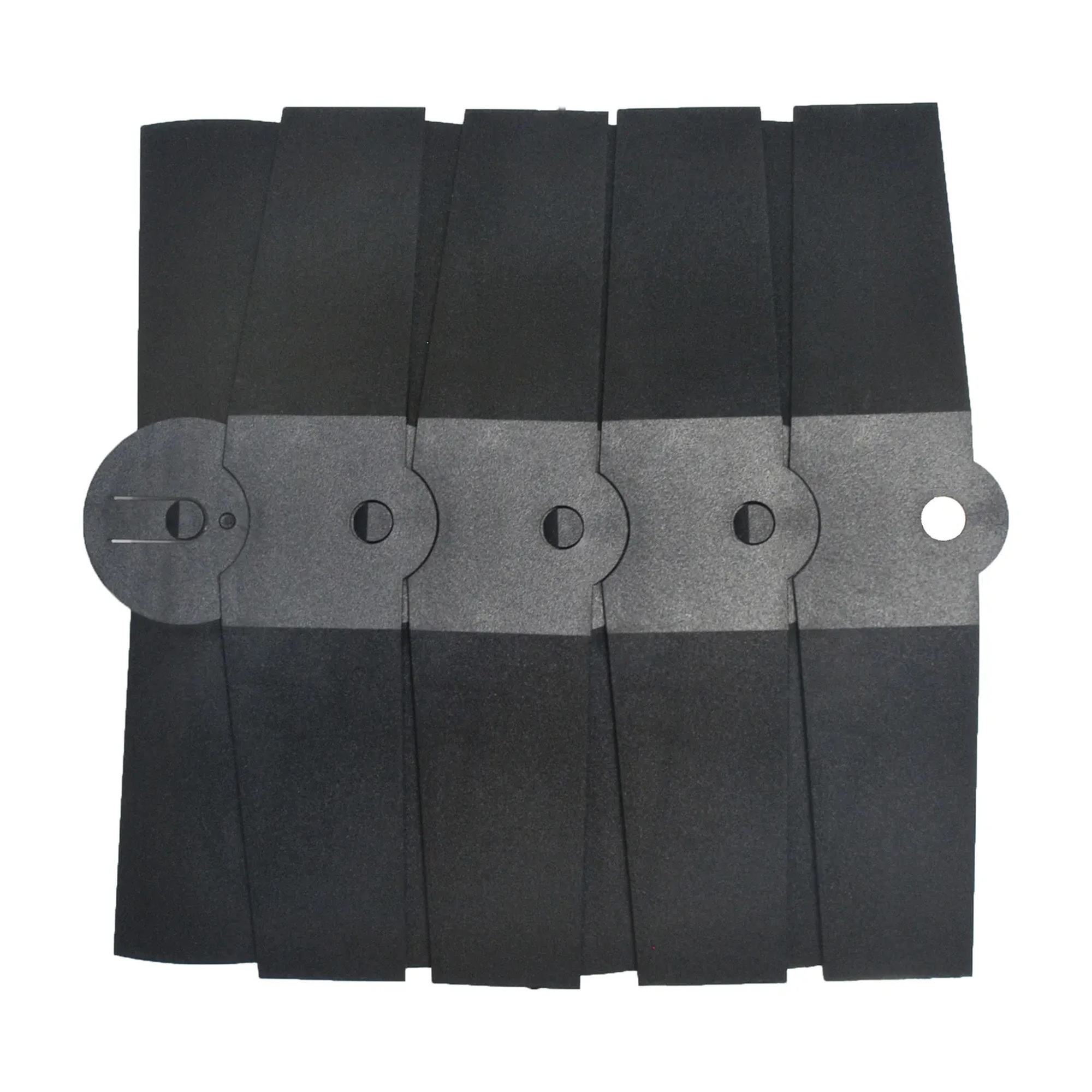 Black articulating cable protector system for routing cables across floors