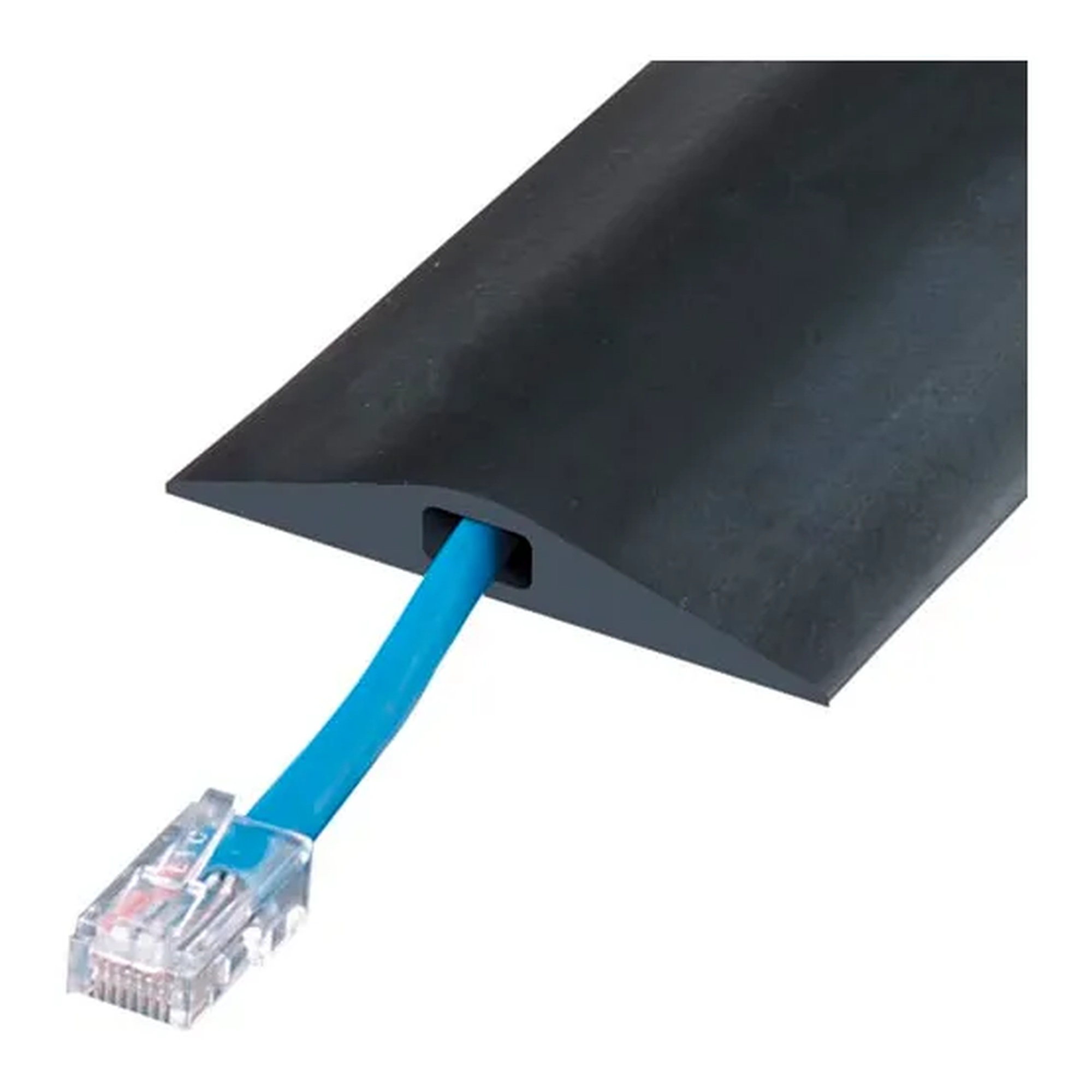 Heavy-Duty Single-Channel Rubber Cable Protector, 5 ft. - 6 in W x 1-7/8 in H x 60 D