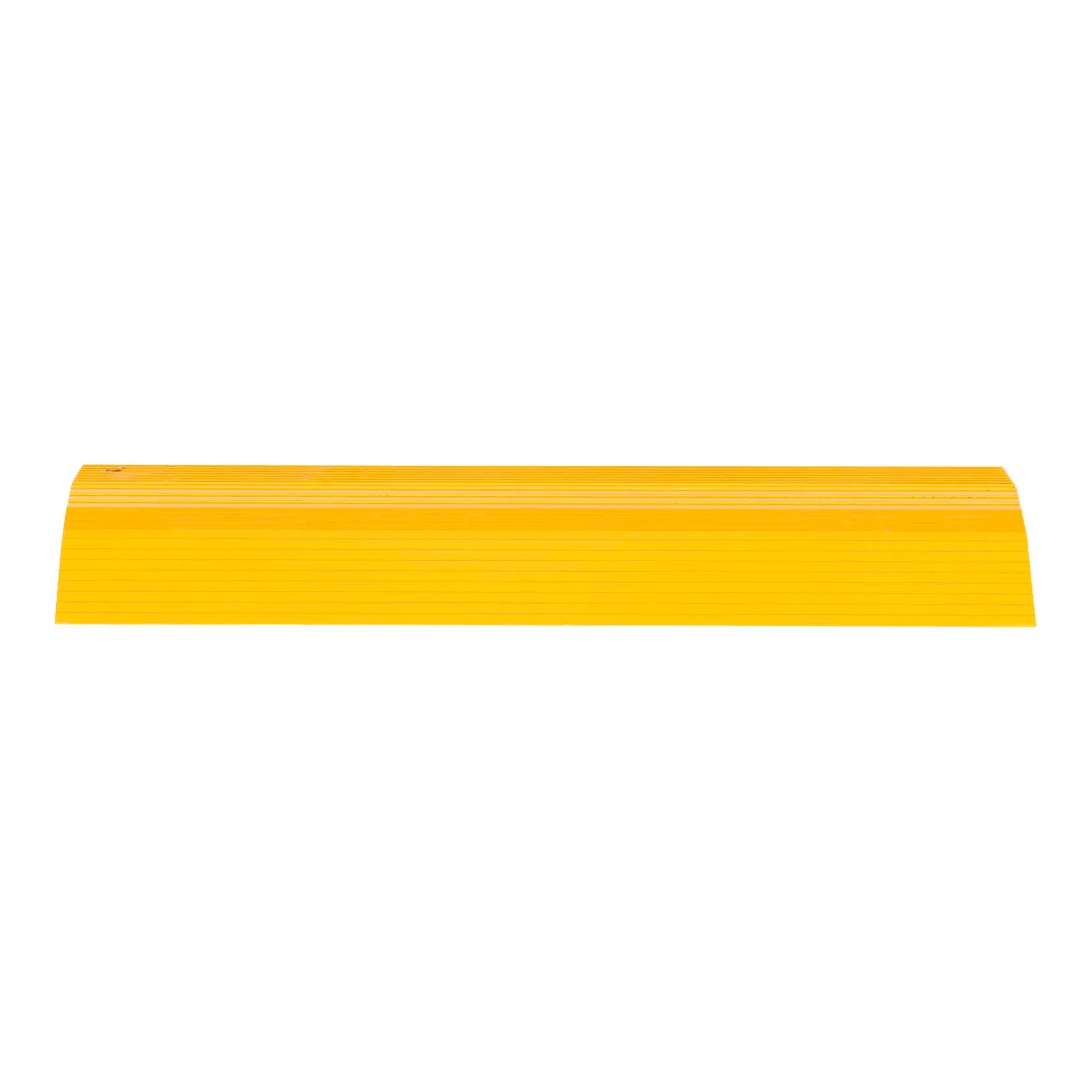 Yellow aluminum hose and cable crossover ramp