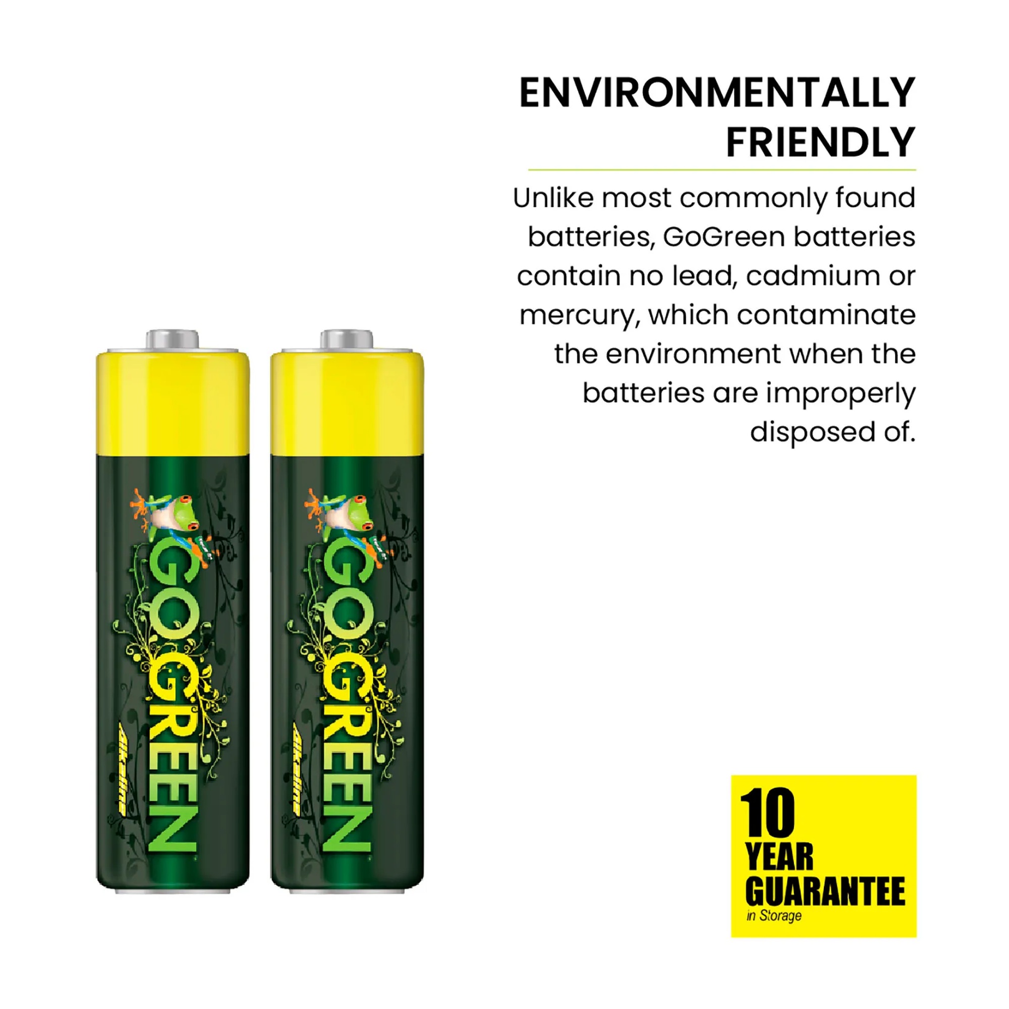 Pack of 48 yellow AA alkaline batteries