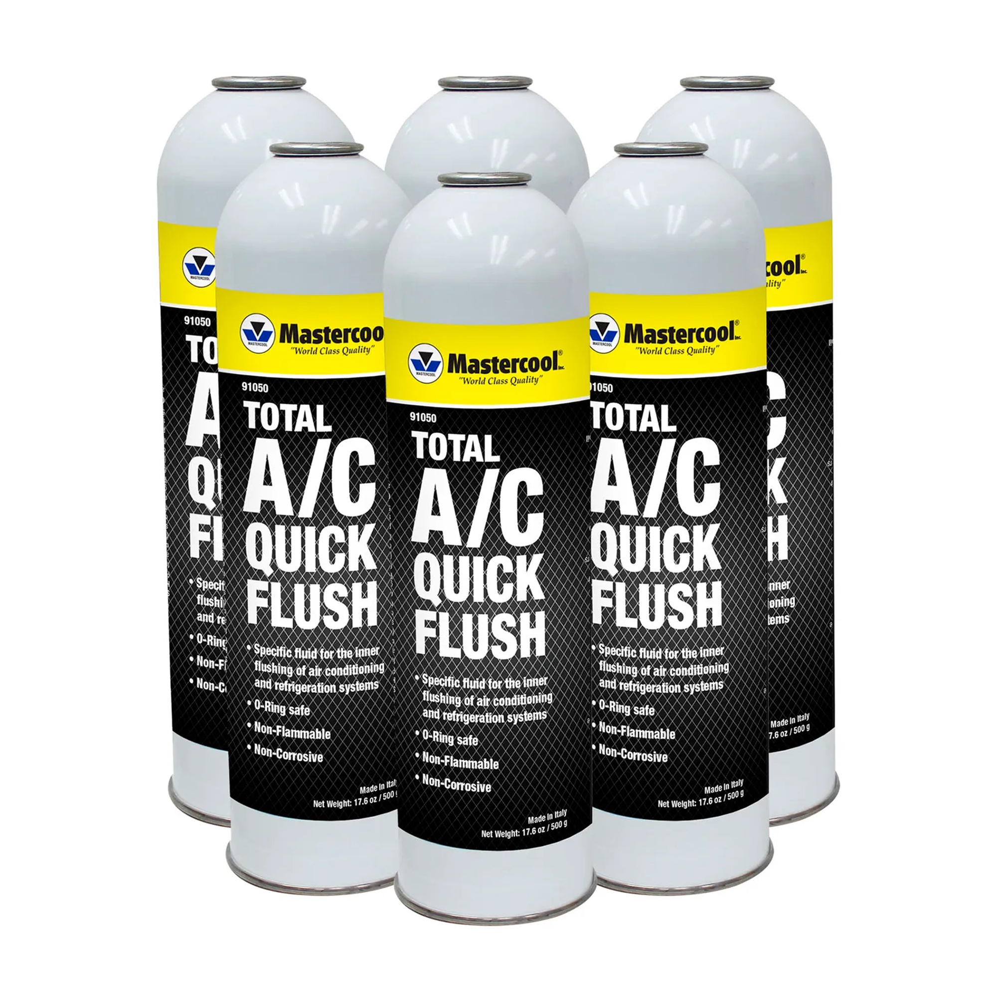 Pack of six 17.6 oz A/C system flush cans