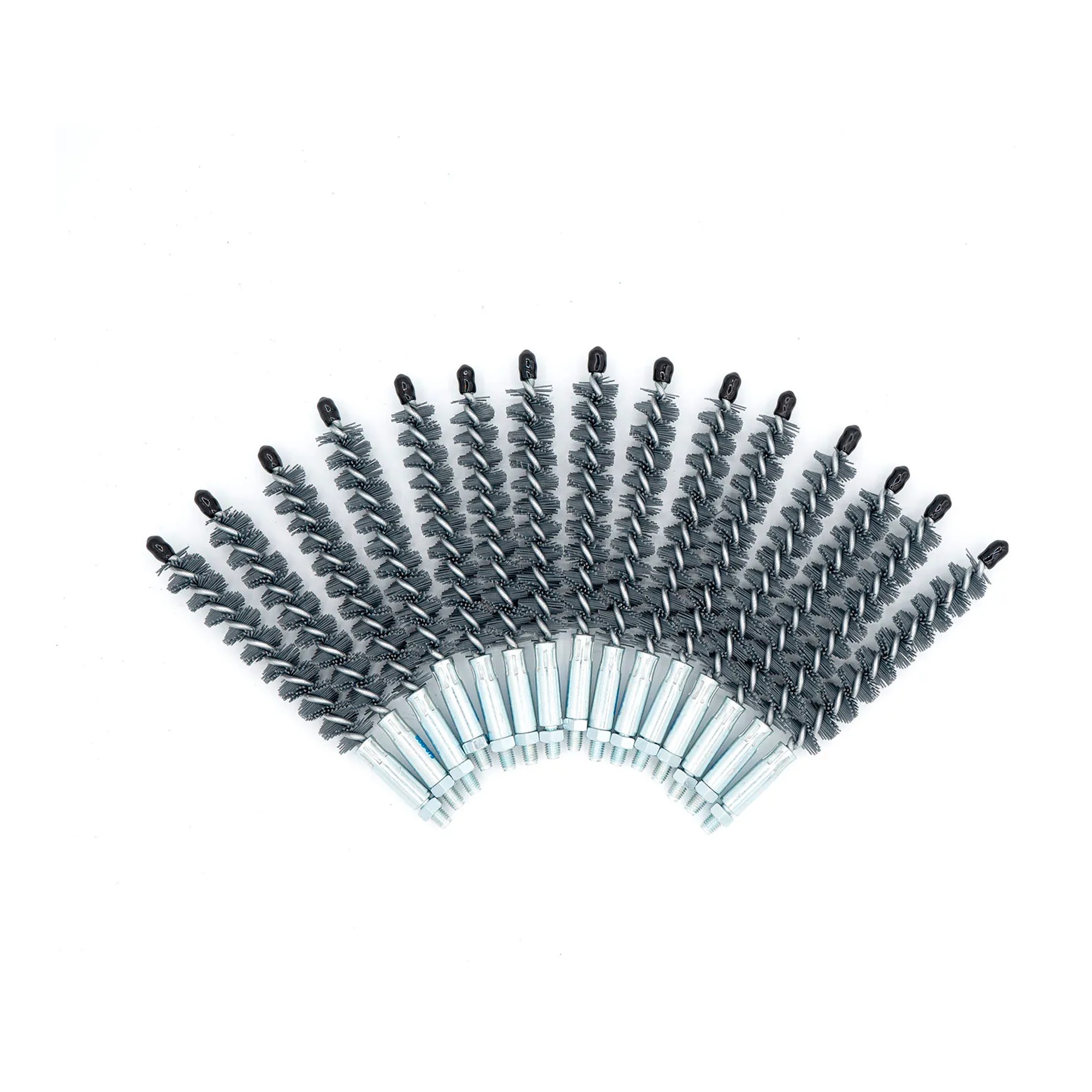 Silicon carbide-impregnated nylon grit brush for 11/16 inch to 3/4 inch ID tubes