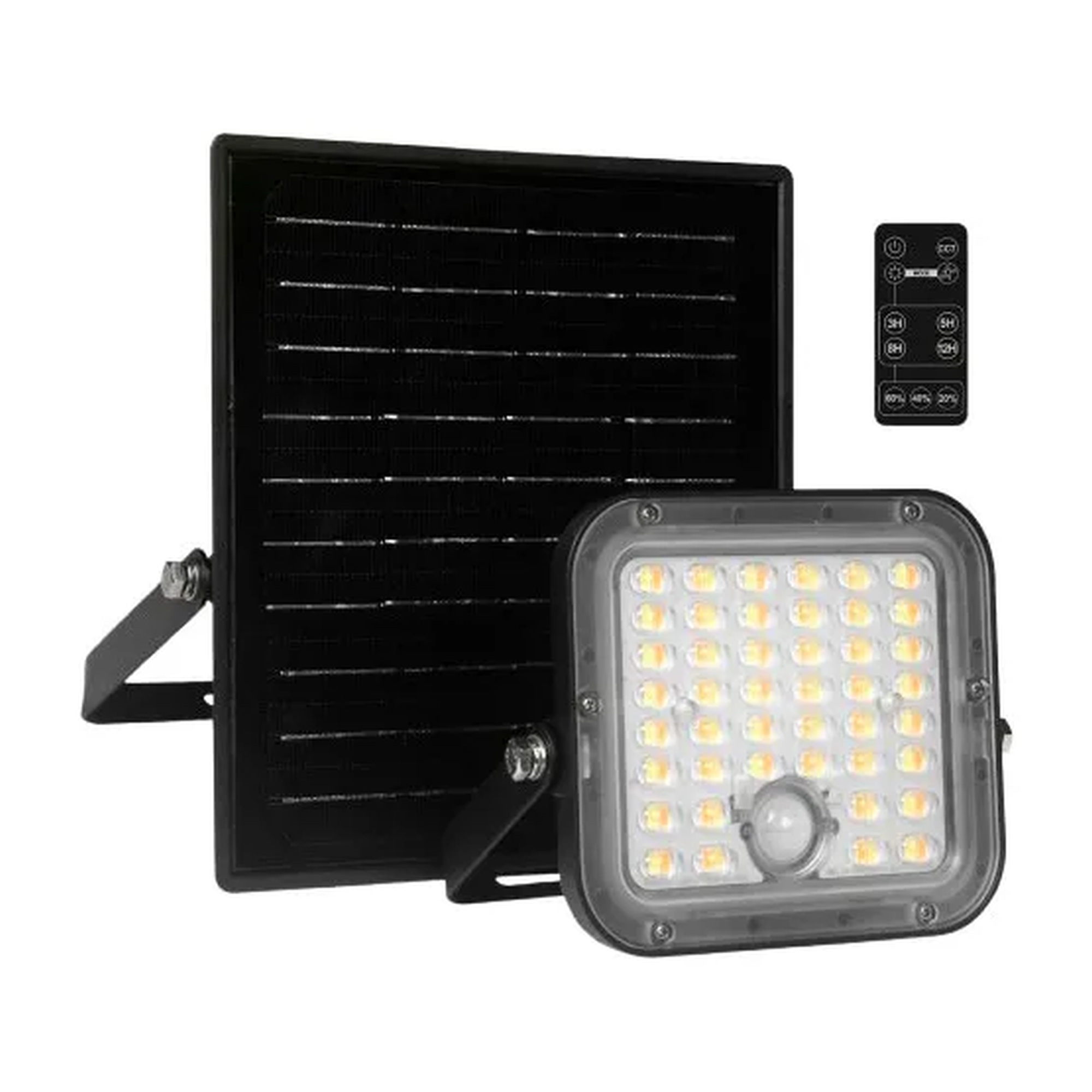 Solar LED Flood Light with Motion Sensor, Dual CCT, 10W, 1500 Lumens