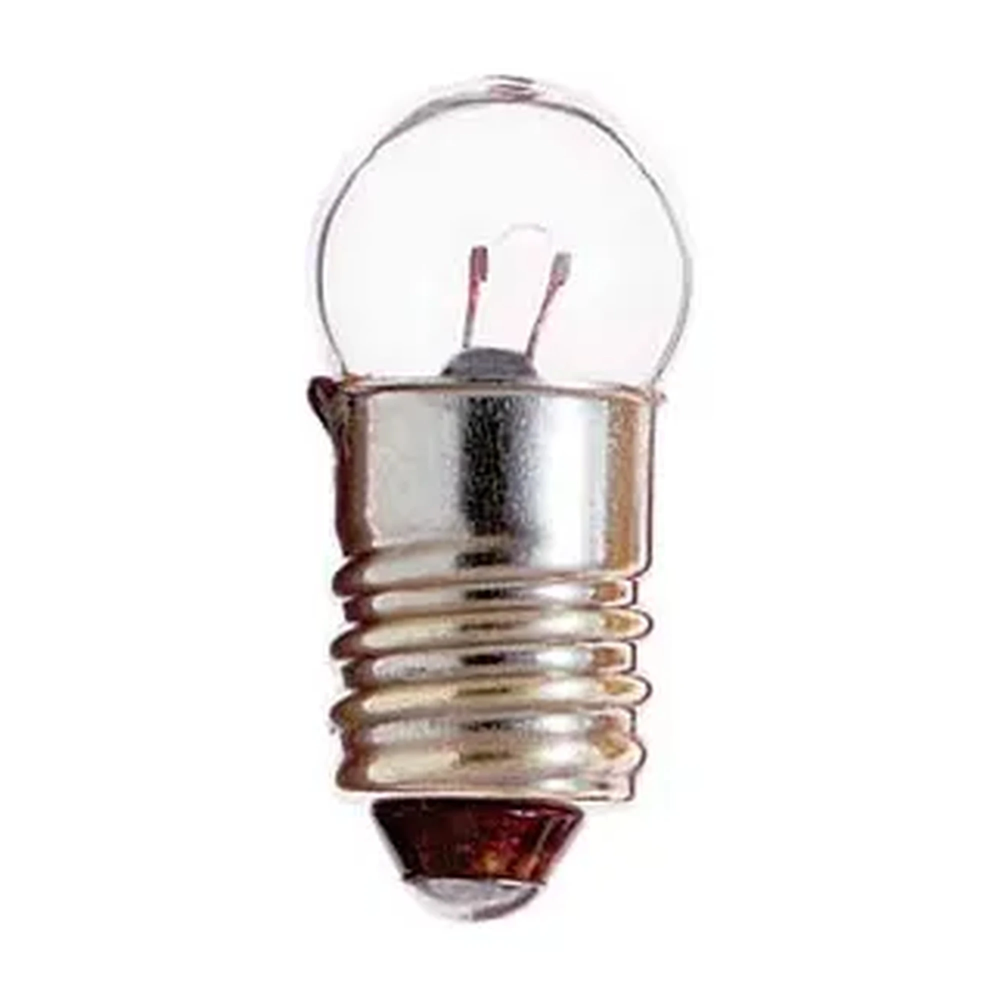 E502 0.77W Clear Miniature Bulb with Mini Screw Base, 10/Pack