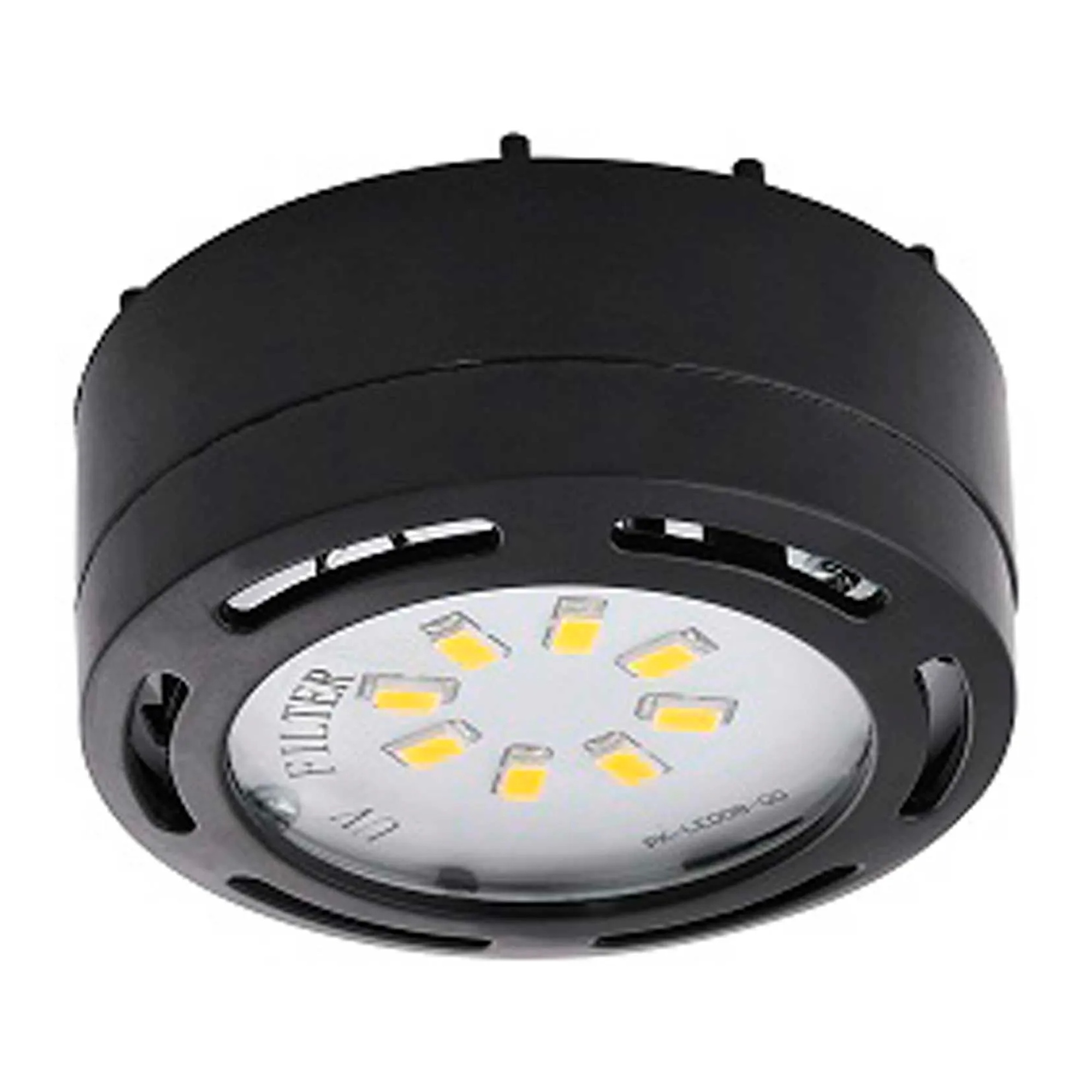 Black LED Puck Light Kit, 3-Light
