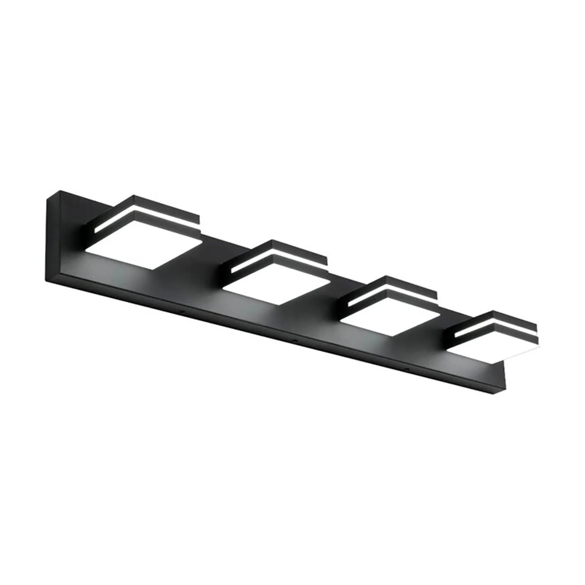 LED Square Vanity Light, 30W, Black