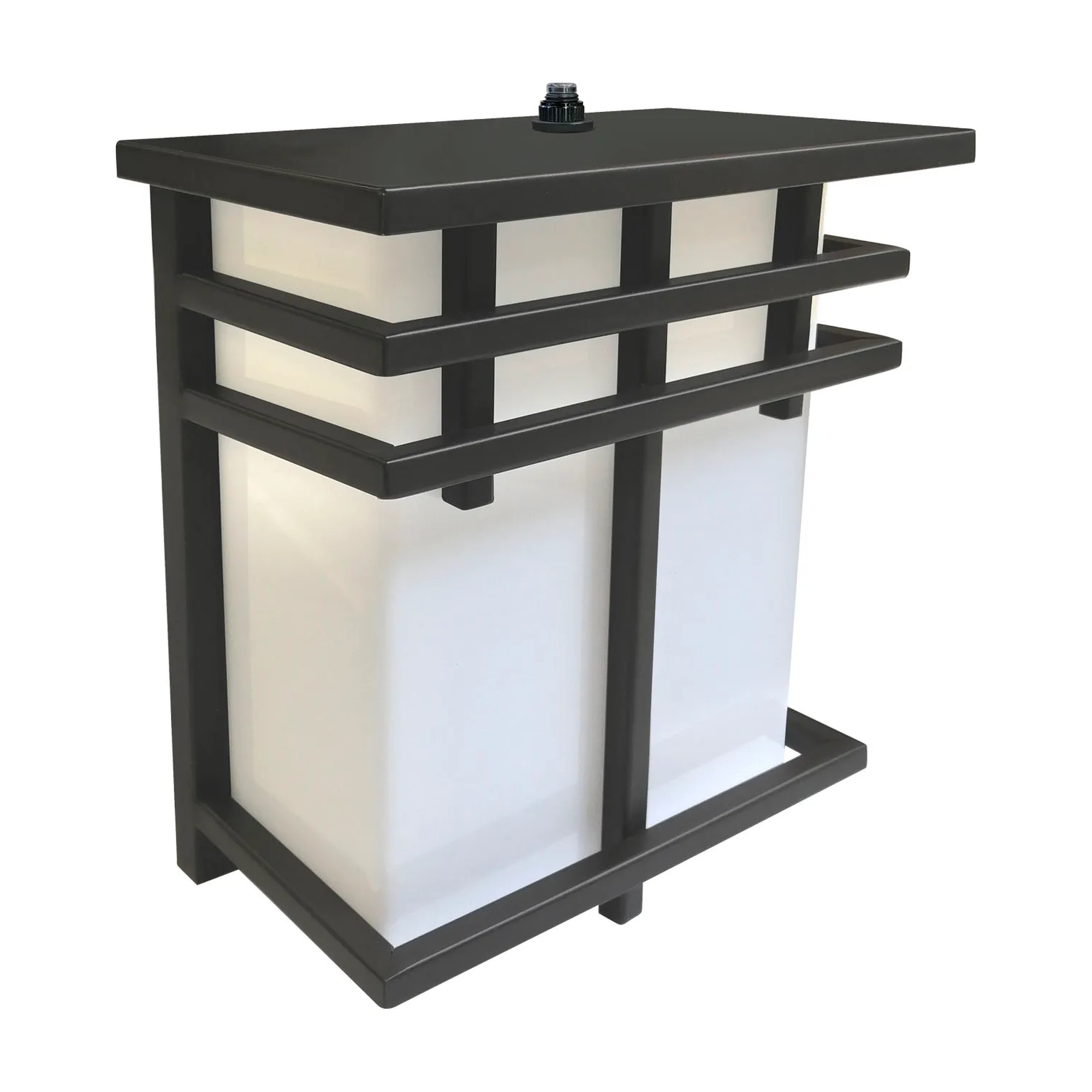 Tunable LED Mission-Style Outdoor Wall Light, 12W, Black