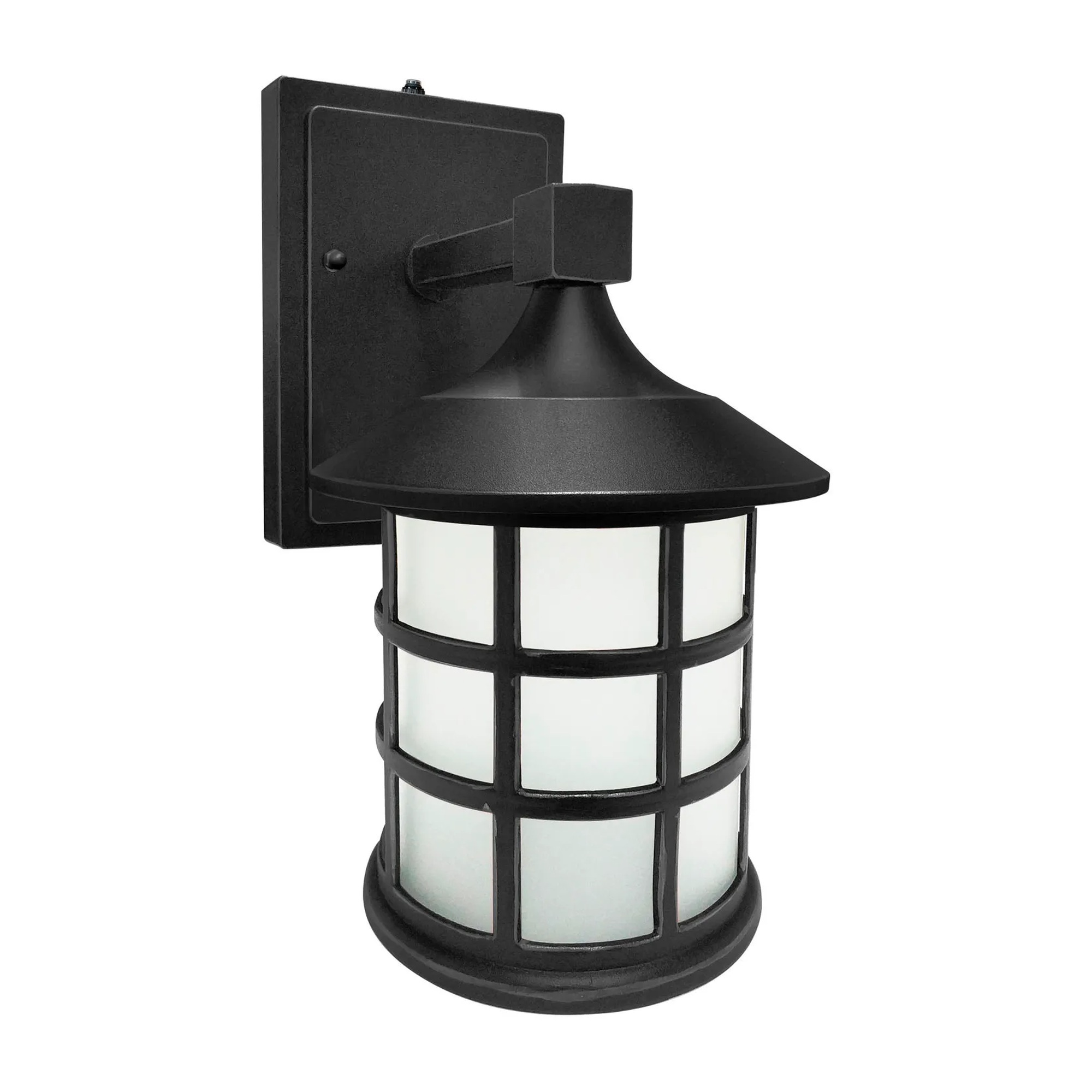 Mission-Style LED Outdoor Wall Vanity Light, Black
