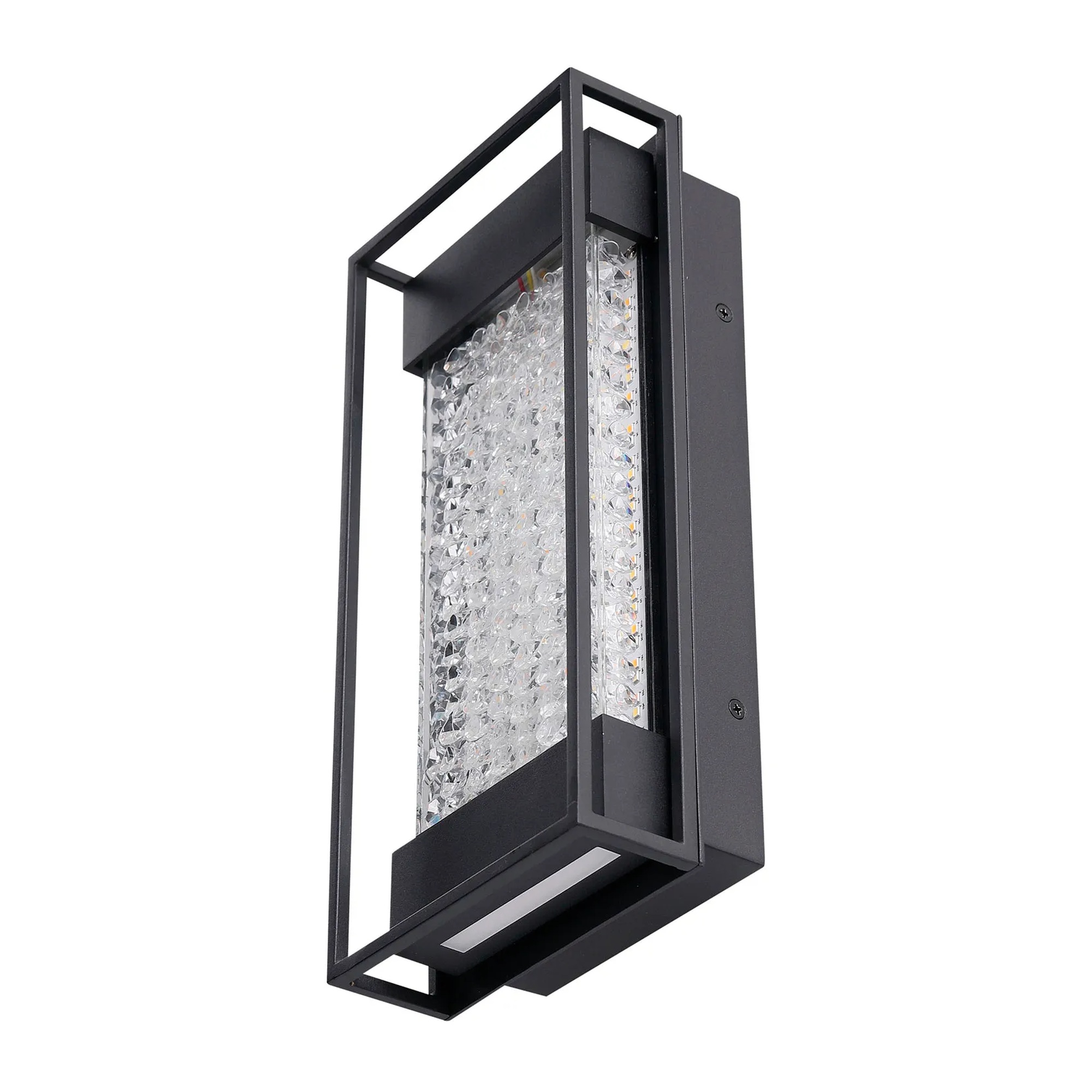 LED Crystal Wall Sconce, Black, 10W, 800 Lumens