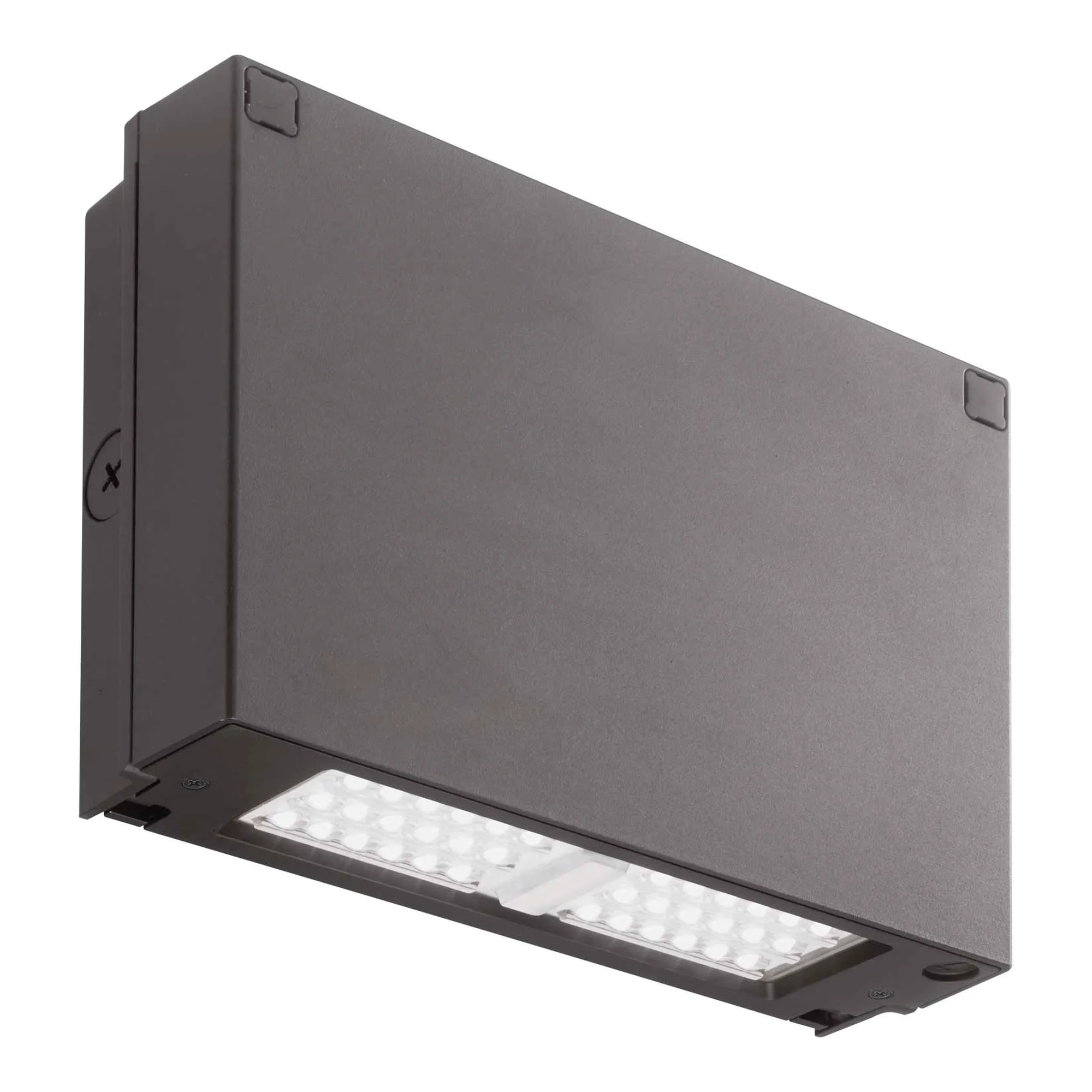 Compact LED Wall Pack Light, Dark Bronze, 120-277V