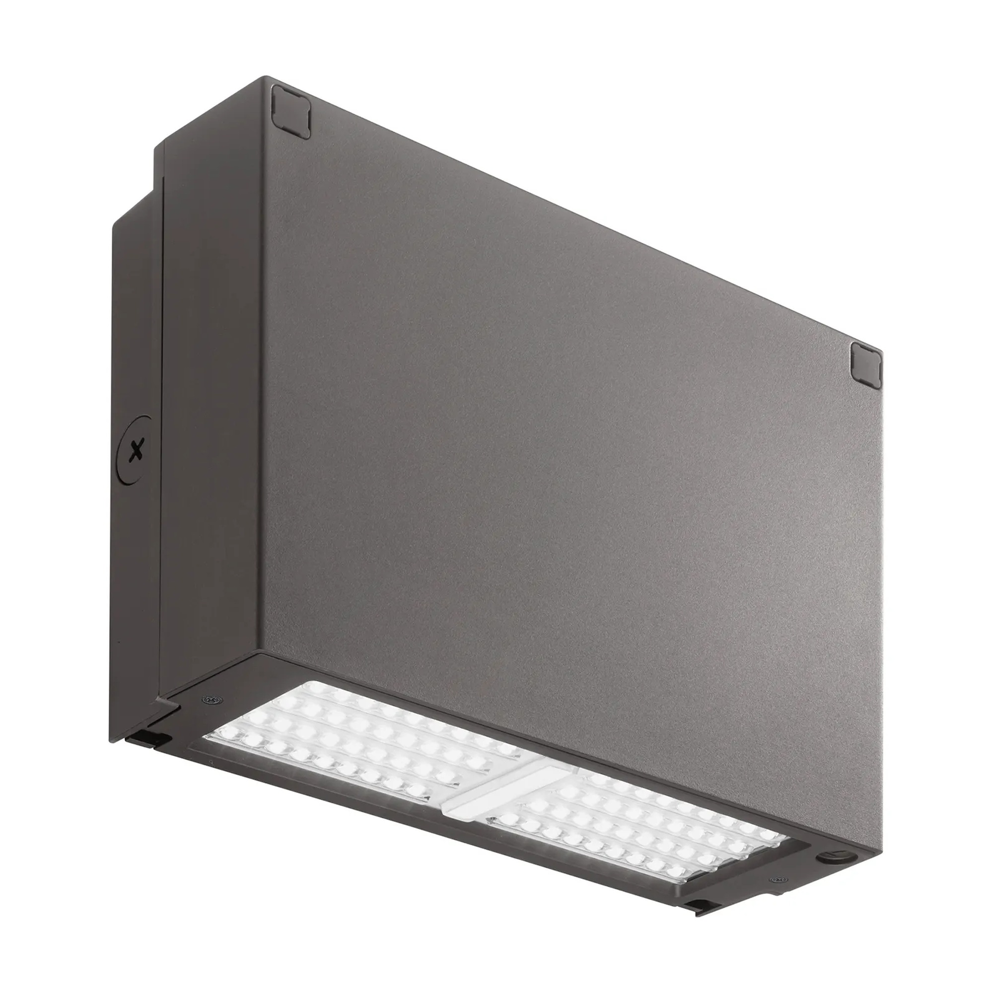 Compact LED Wall Pack Light, 6,000 Lumens, 4000K, Black
