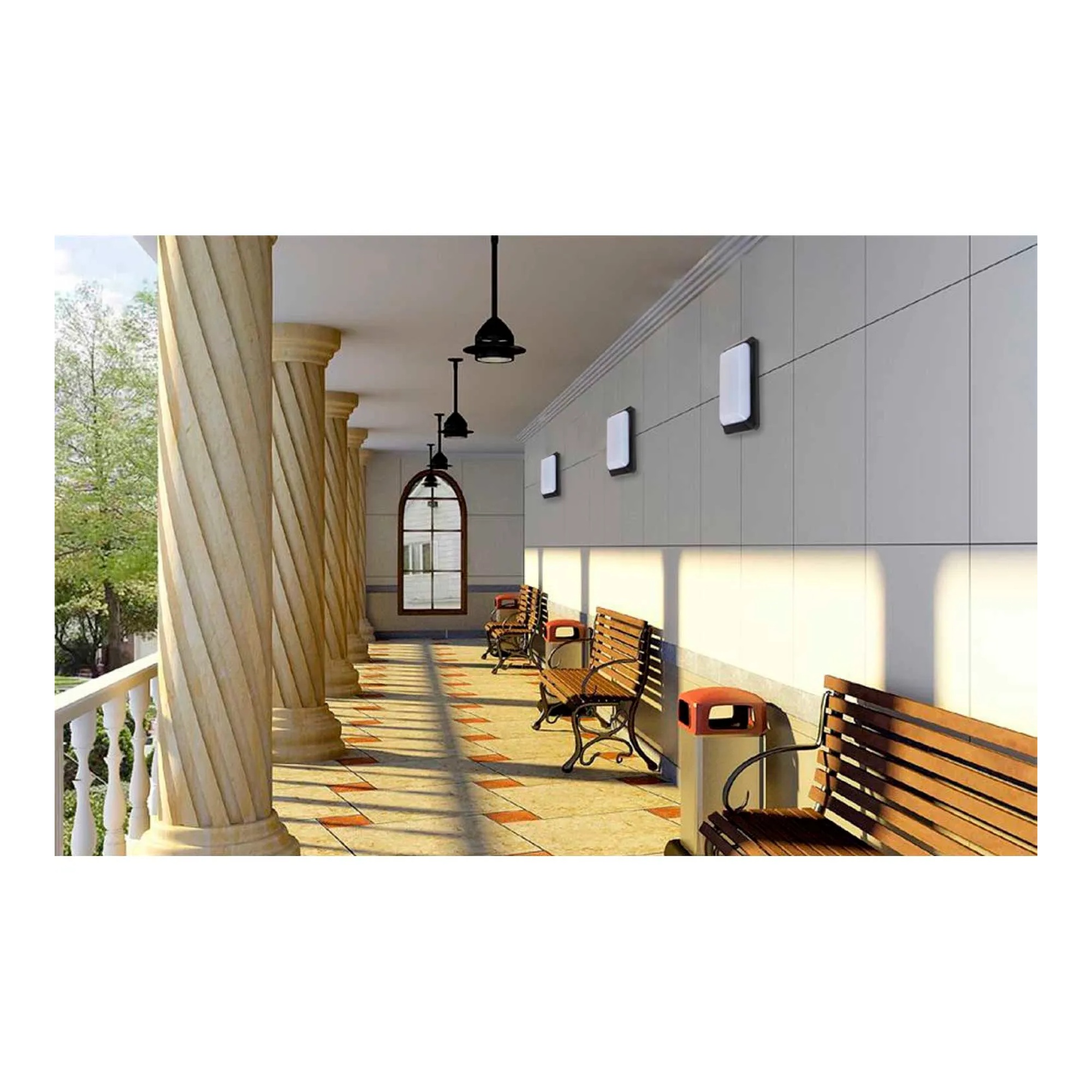 Motion-Sensing LED Ceiling and Wall Light, 12W, 5000K