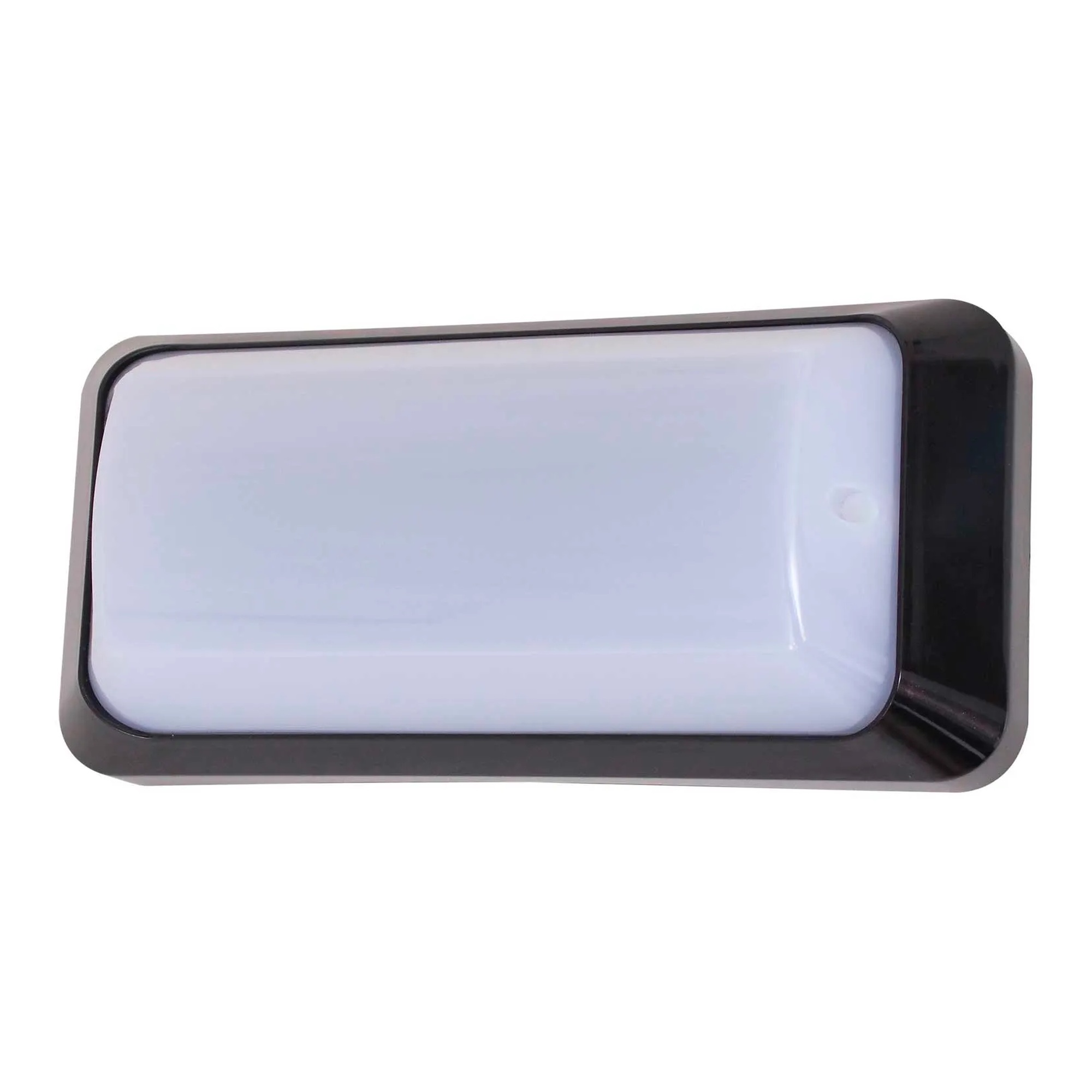 Black 12W motion-sensing LED ceiling and wall light with 5000K illumination
