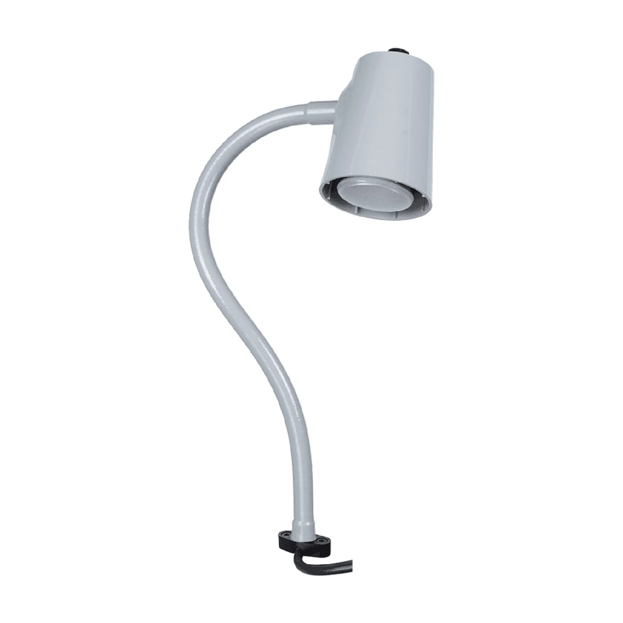 24-Inch Flexible-Arm LED Task Lamp with Screw-Down Base, Gray