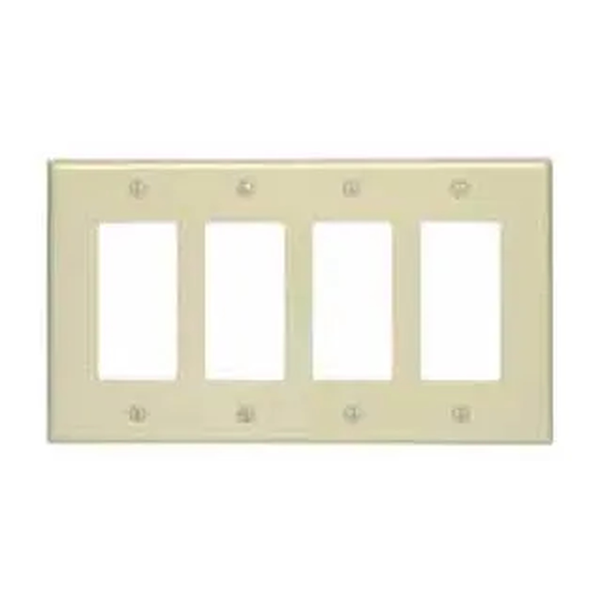 4-Gang Decora/GFCI Midway Wallplate, Almond