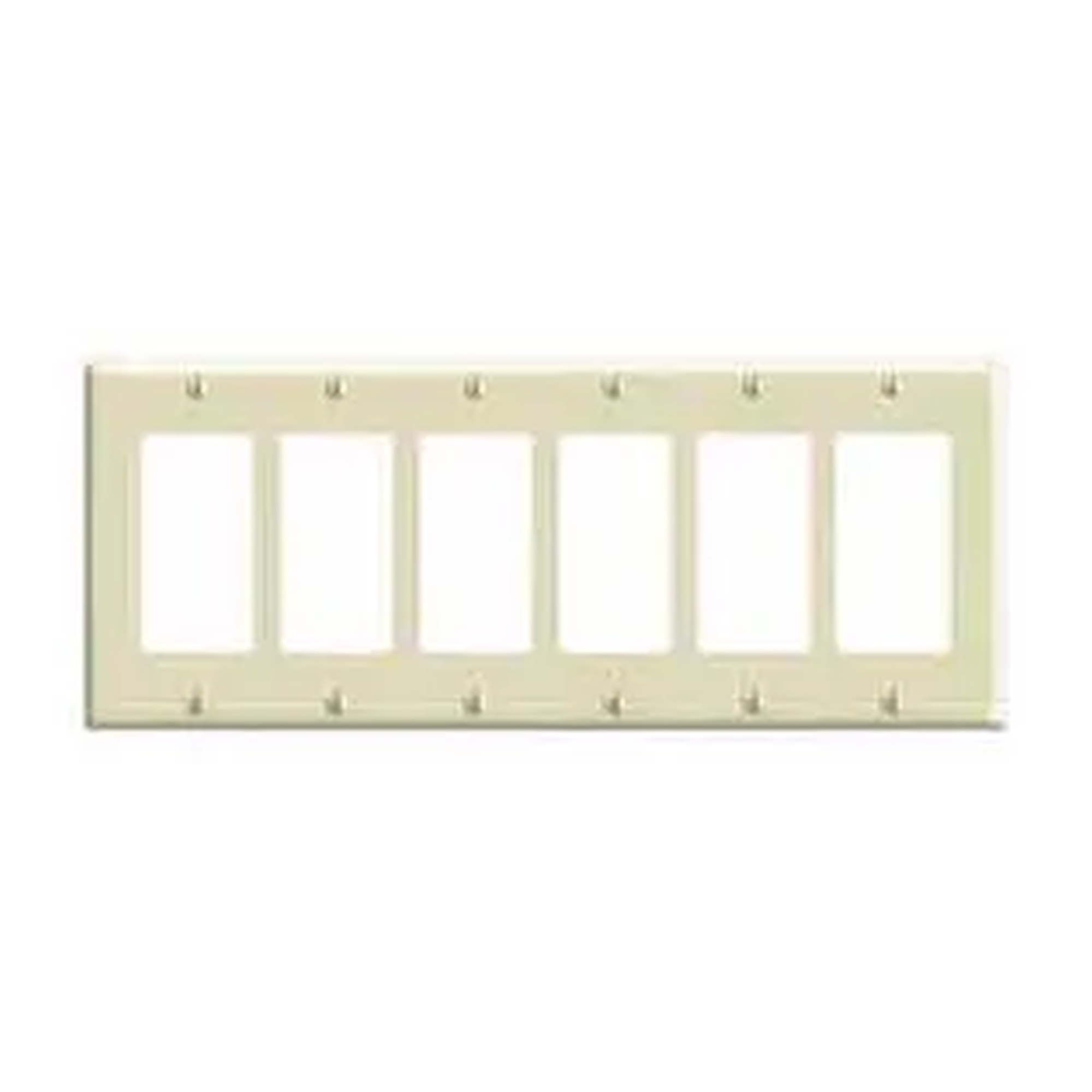 6-Gang Decora/GFCI Wallplate, Almond
