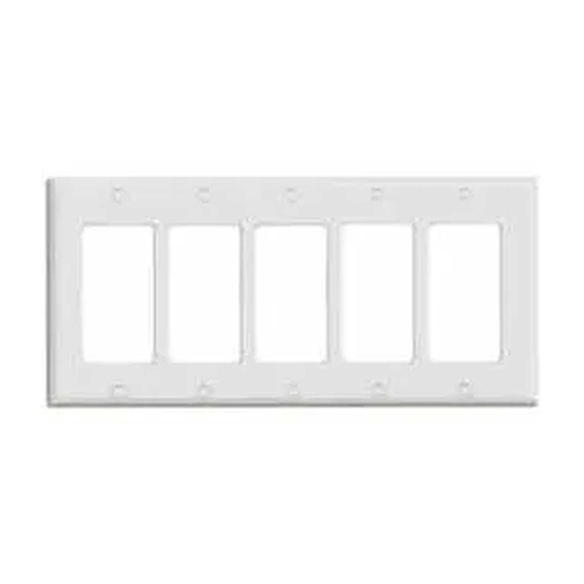 5-Gang Decora/GFCI Device Wallplate, White - Model 80423-W
