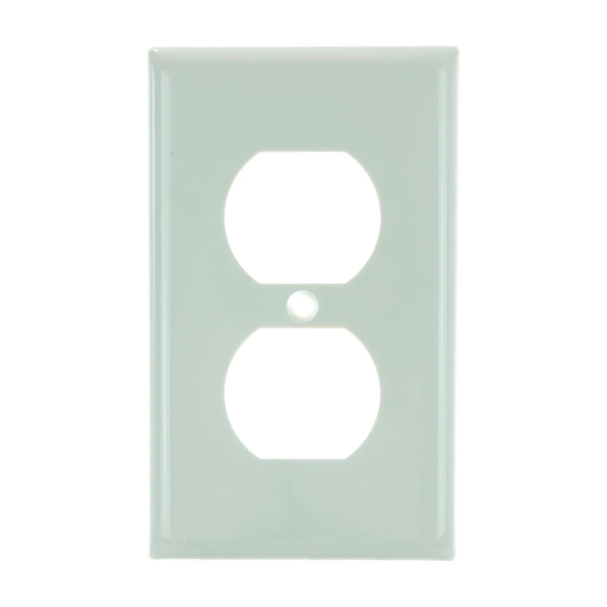 1-Gang Almond Duplex Receptacle Cover Plate, 12-Pack