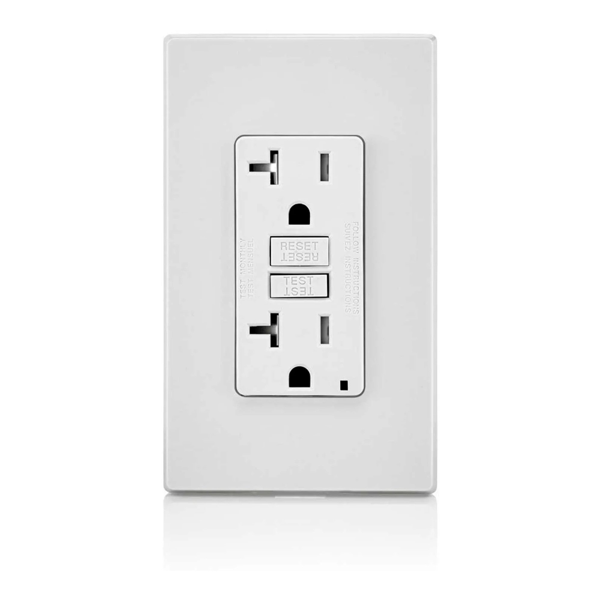 20A Self-Test Tamper-Resistant GFCI Receptacle, White