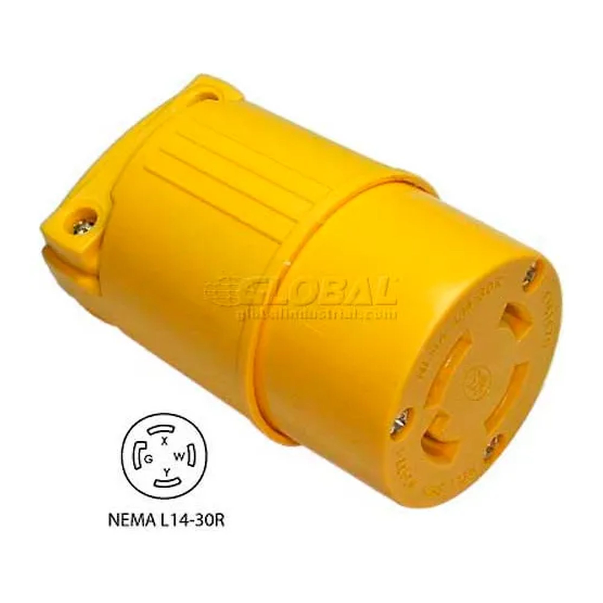 30 Amp Locking Connector with NEMA L14-30R Female End