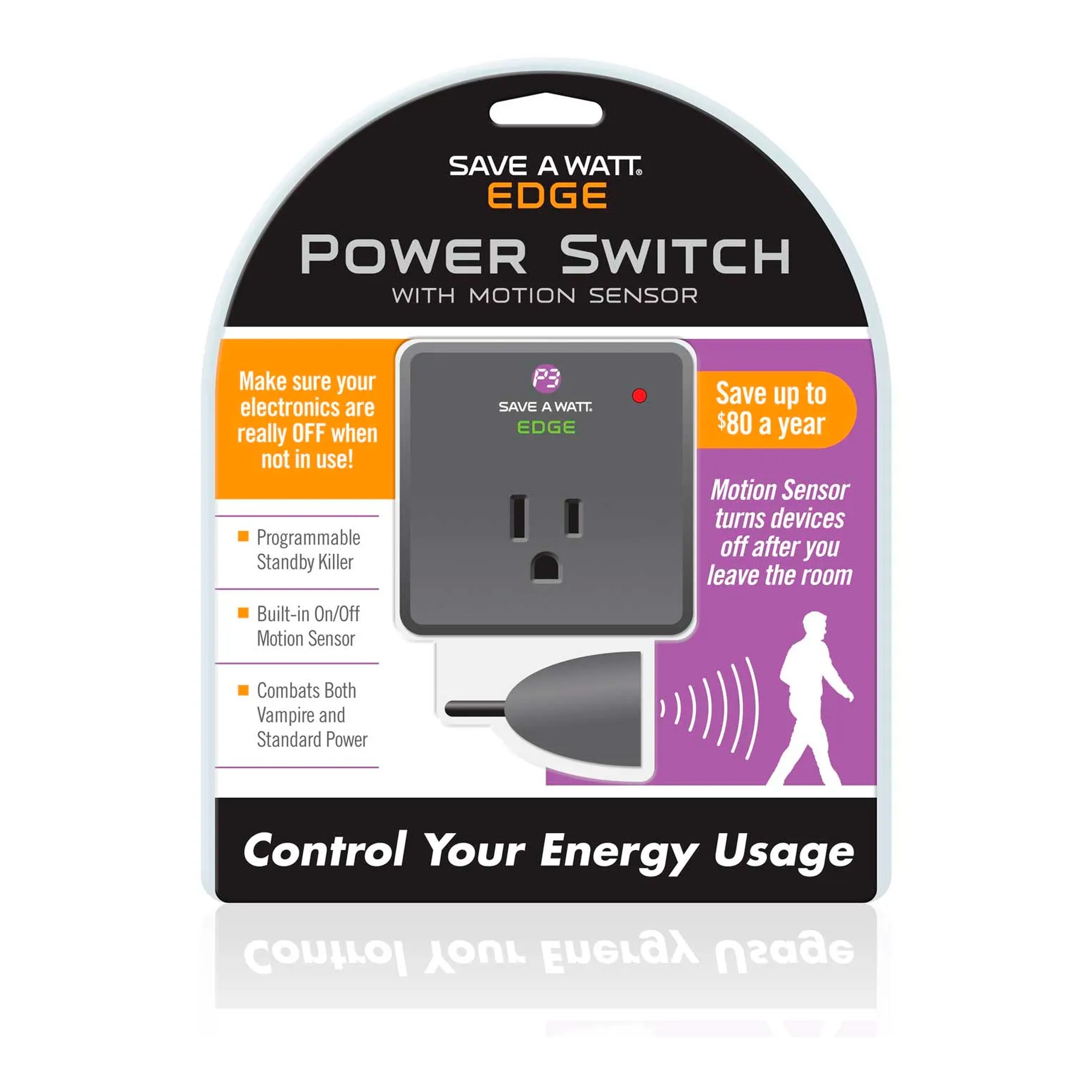 Motion Sensor Plug-In Timer, Gray, 10A