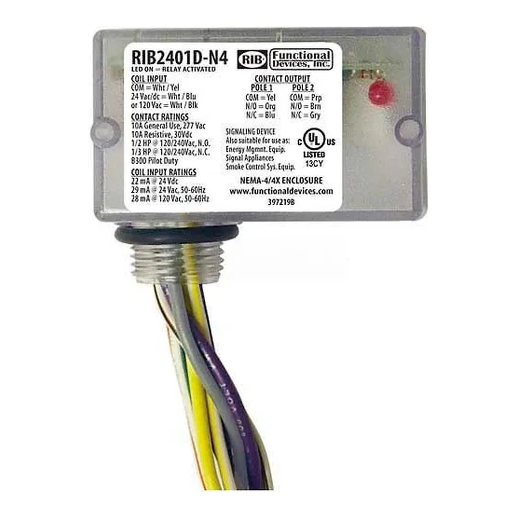 10A NEMA 4/4X DPDT Enclosed Relay