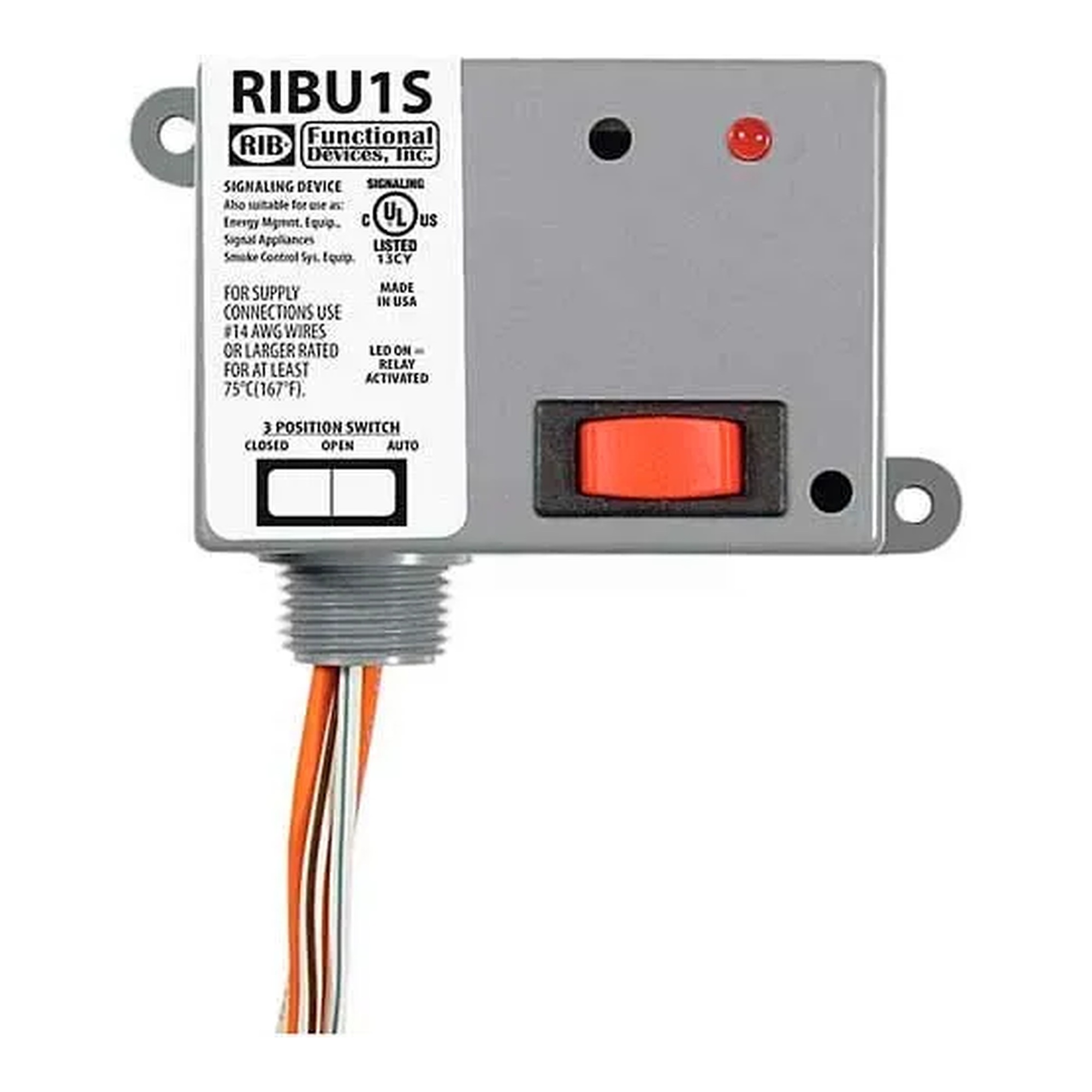 10A SPST-NO Enclosed Relay with Override
