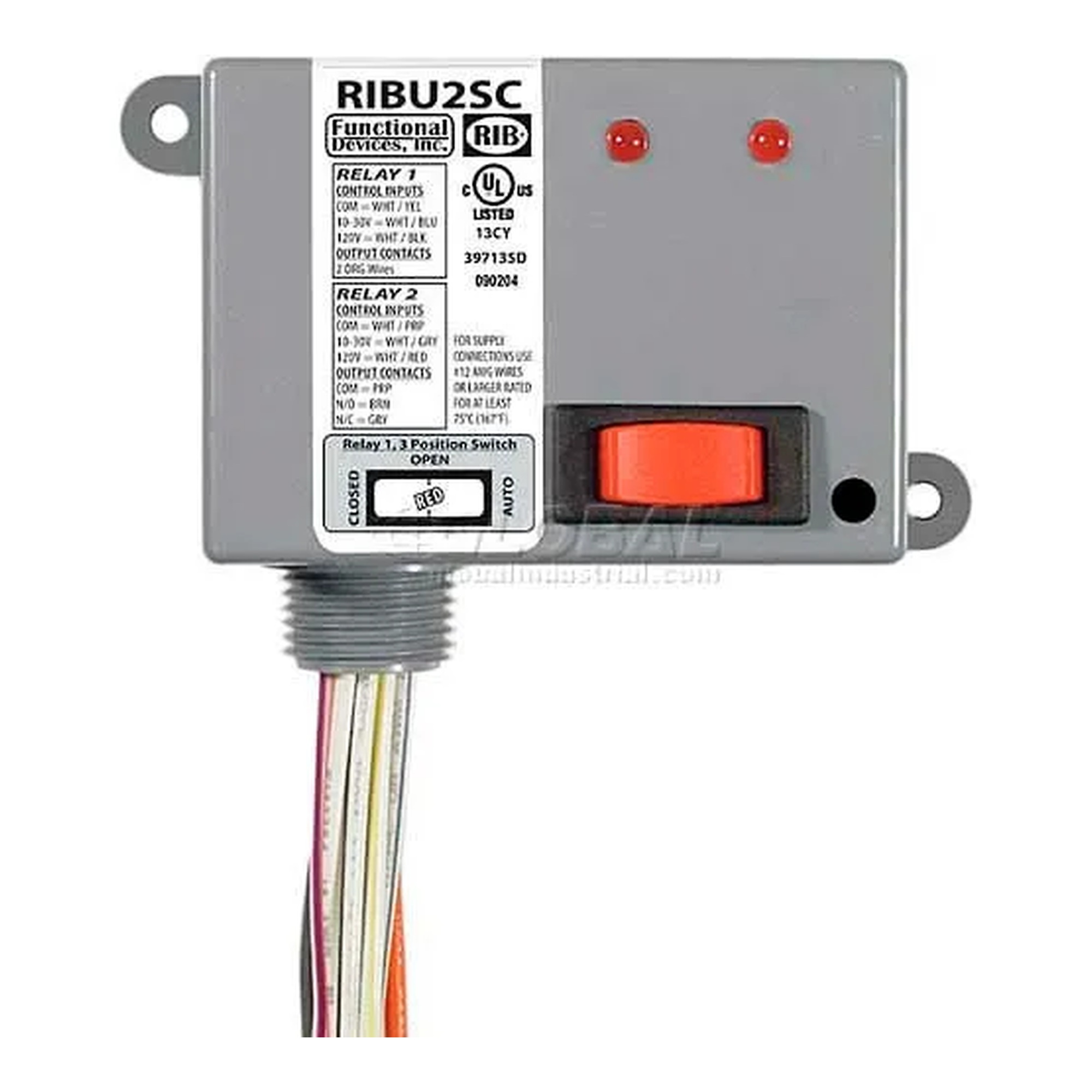 Enclosed 10A SPST-NO/SPDT Relay with Override