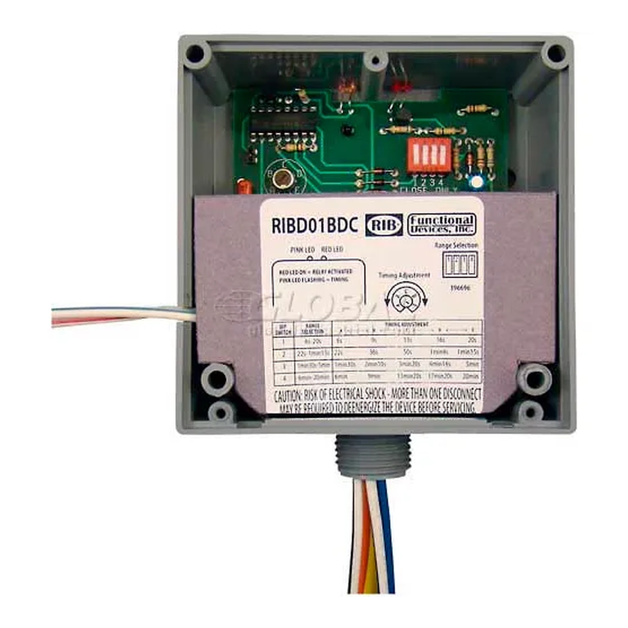 Enclosed Dry-Contact Input Time-Delay Relay, 120 VAC, 20A, SPDT