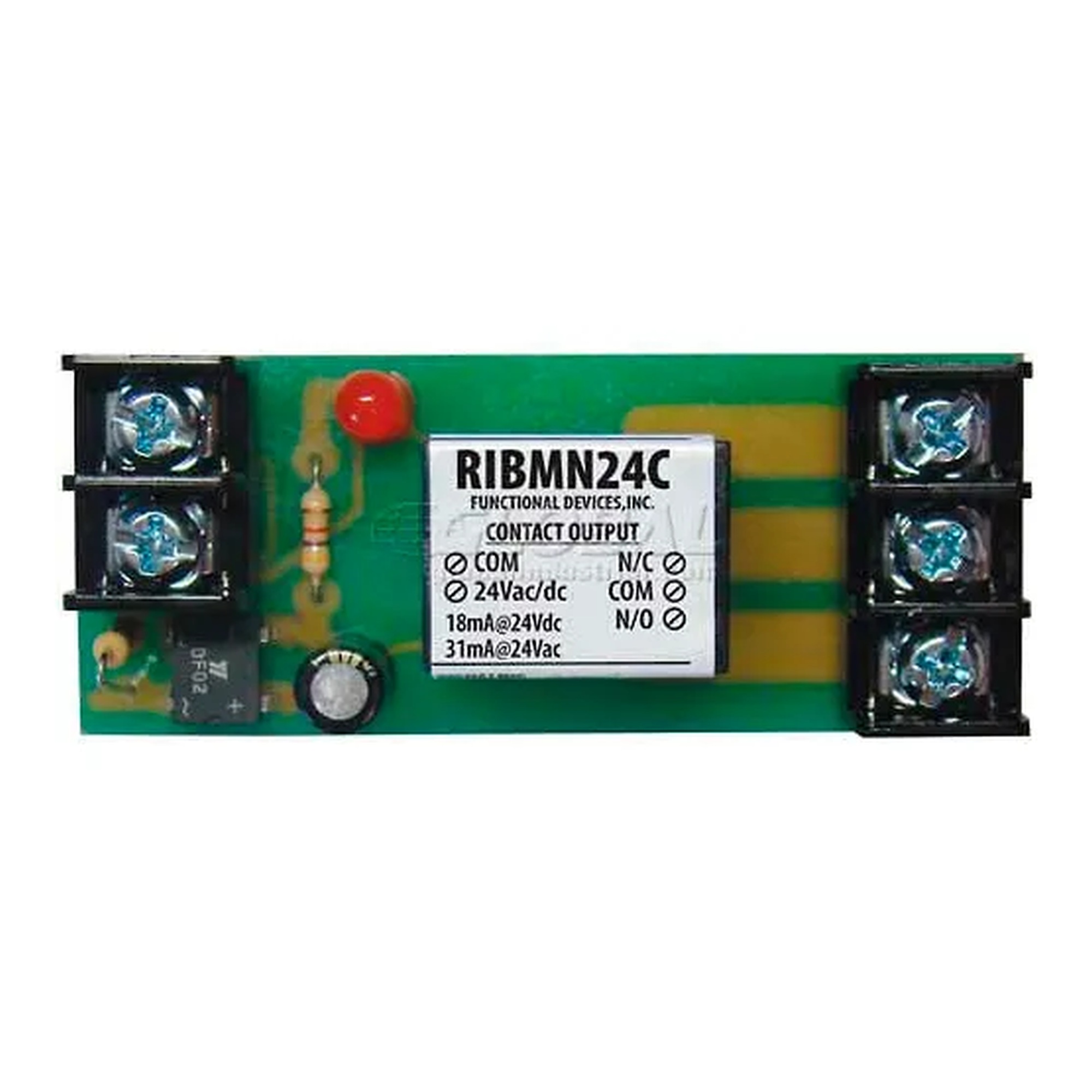15A SPDT 24 VAC/DC Track-Mount Relay
