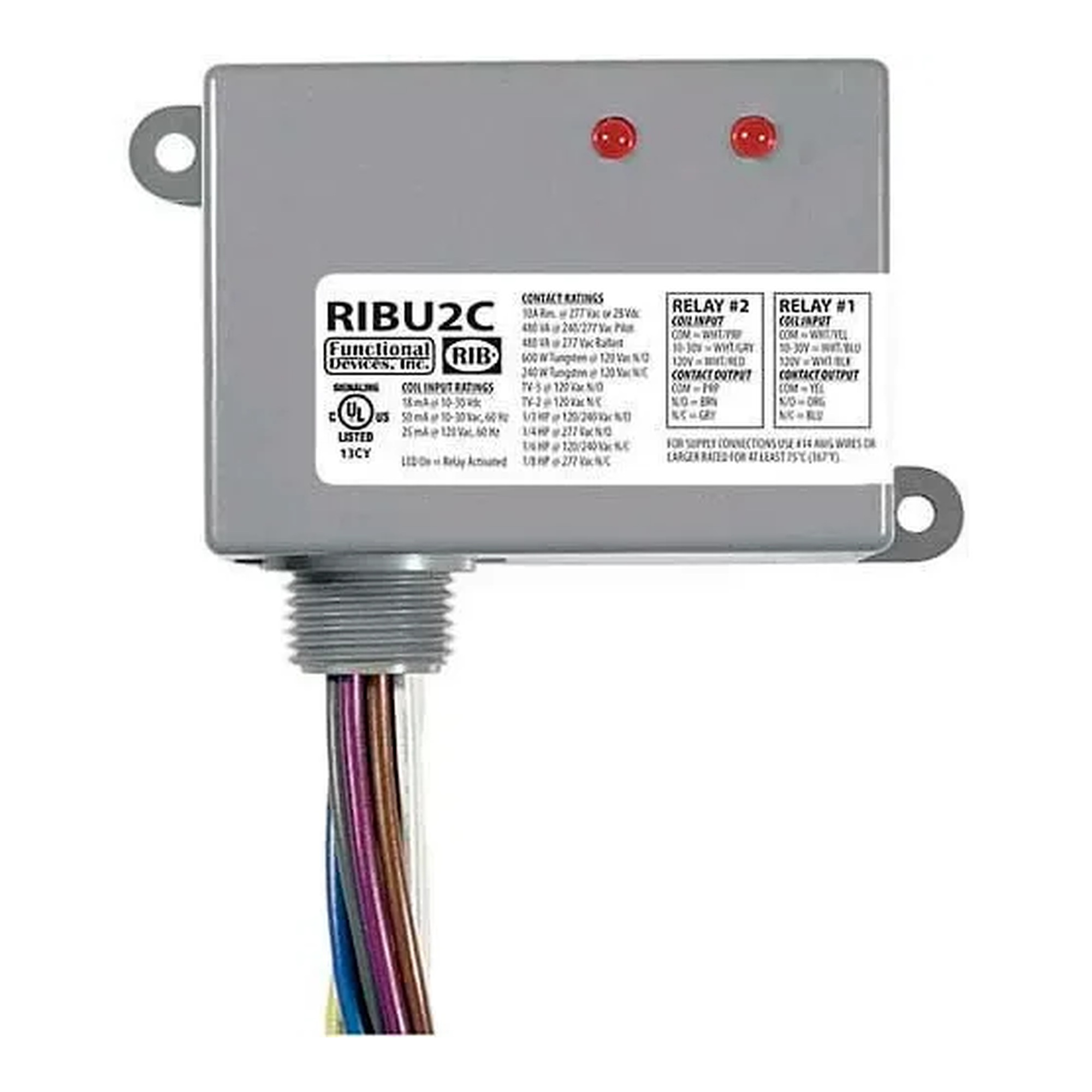 Enclosed 10A 2-SPDT Relay