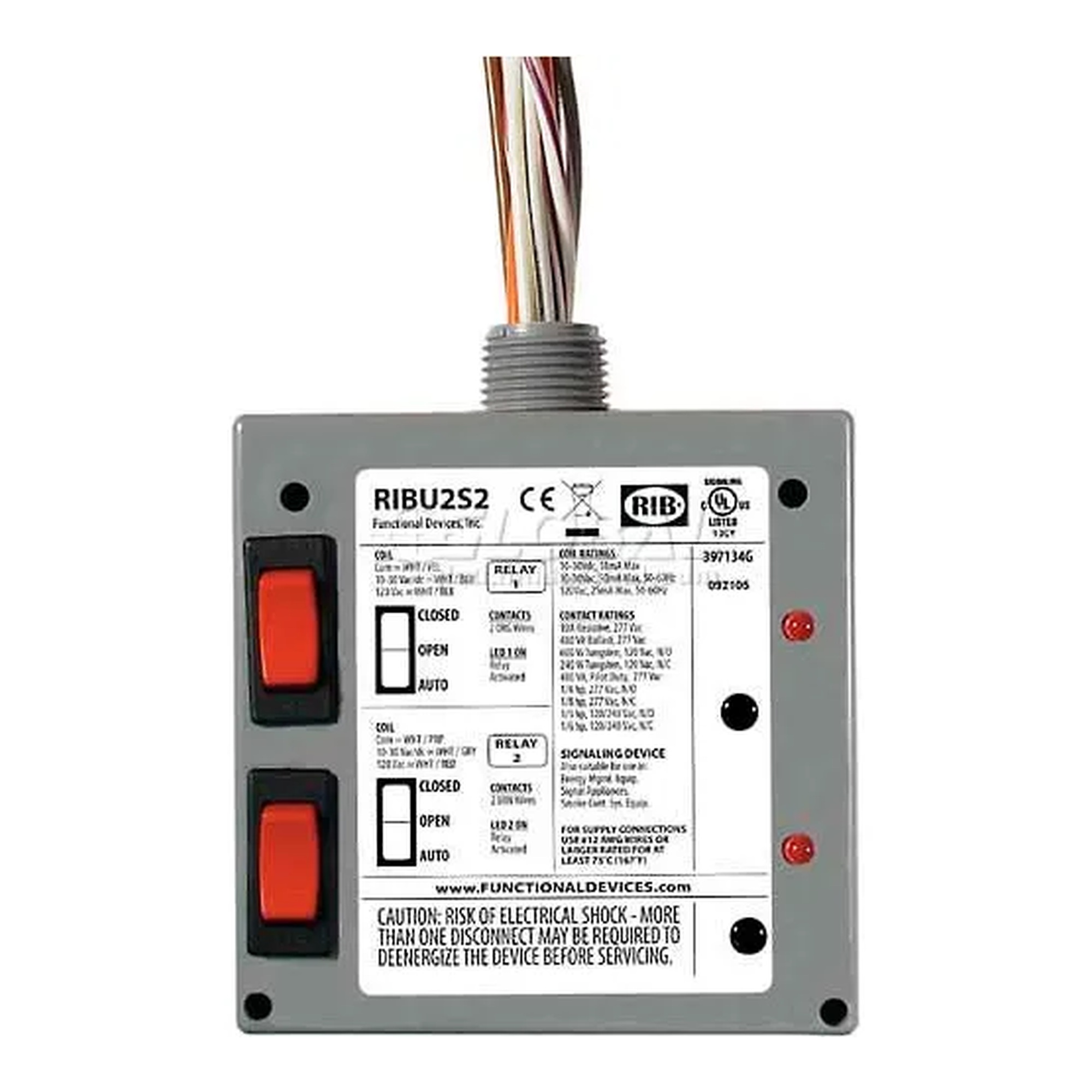 10A Dual SPST-NO Enclosed Relay with Override