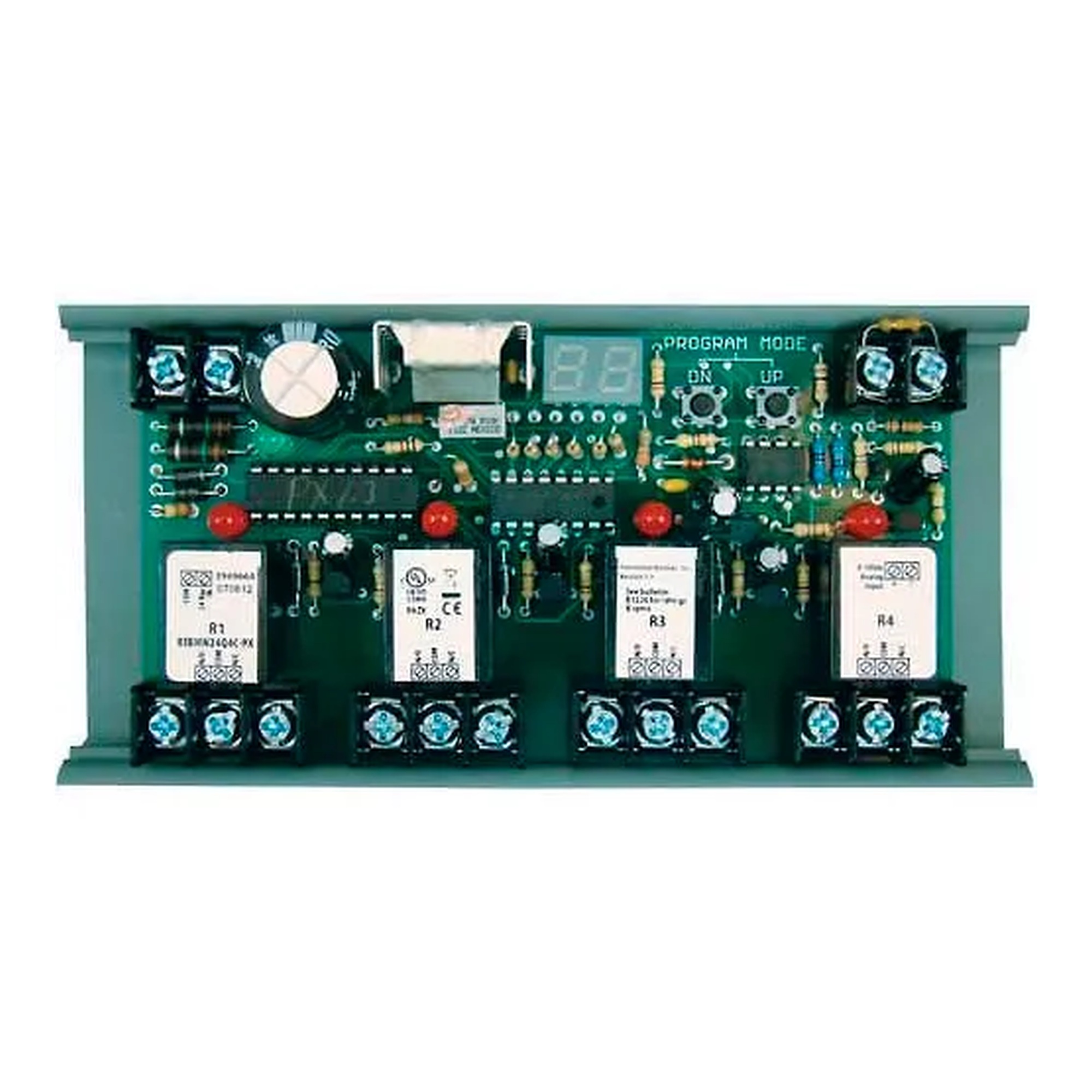 4-Output 0-10 VDC Track-Mount Staging Relay Module