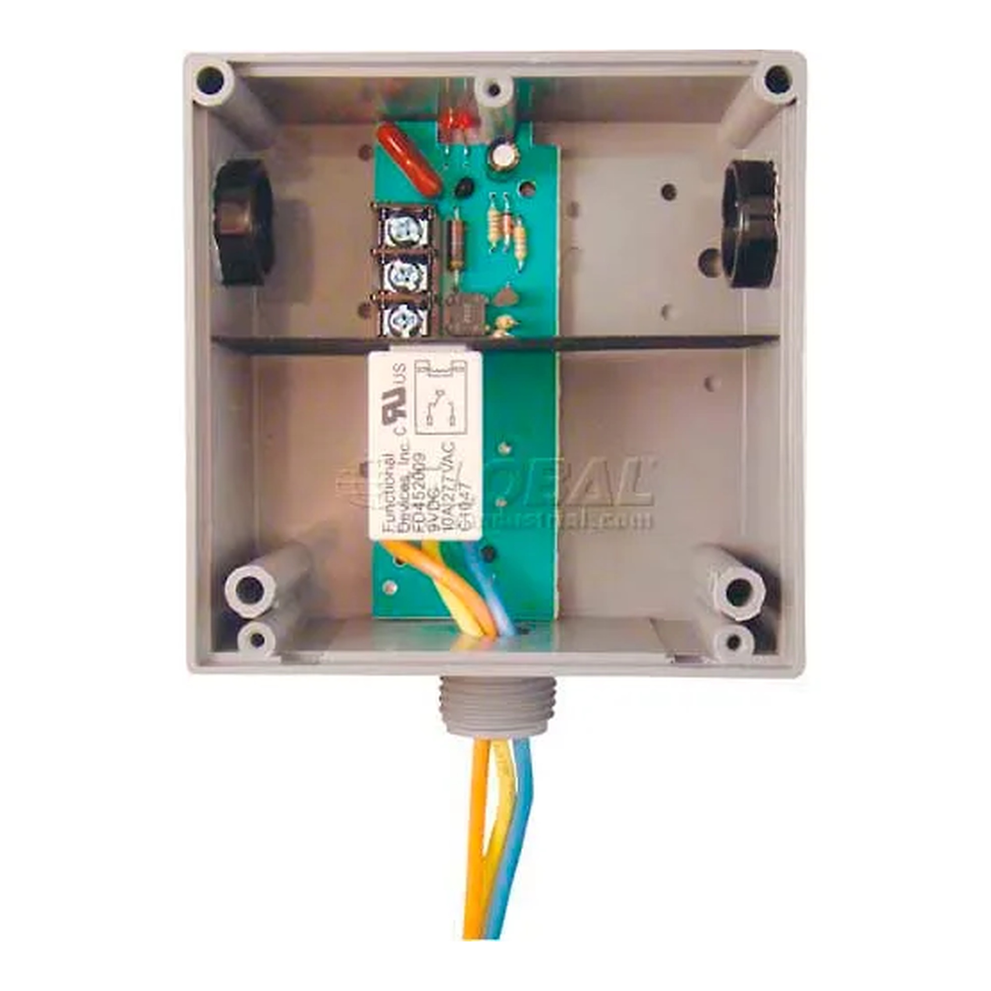 Enclosed 10A SPDT Relay, 10–30 VAC/DC and 120 VAC