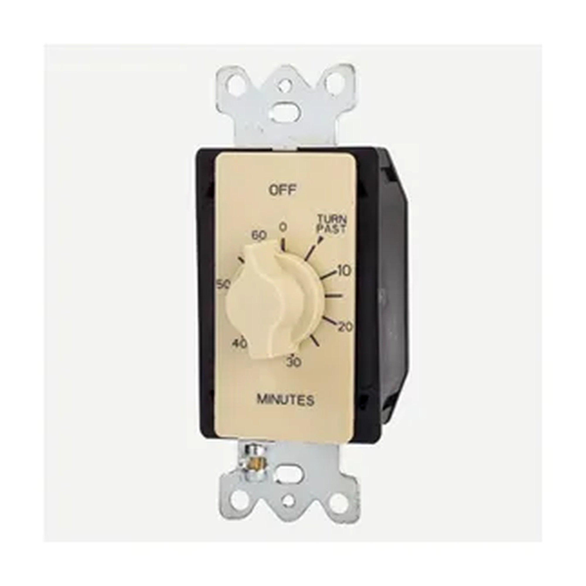 60-Minute Spring-Wound Twist Timer, 125-277V, SPDT, White