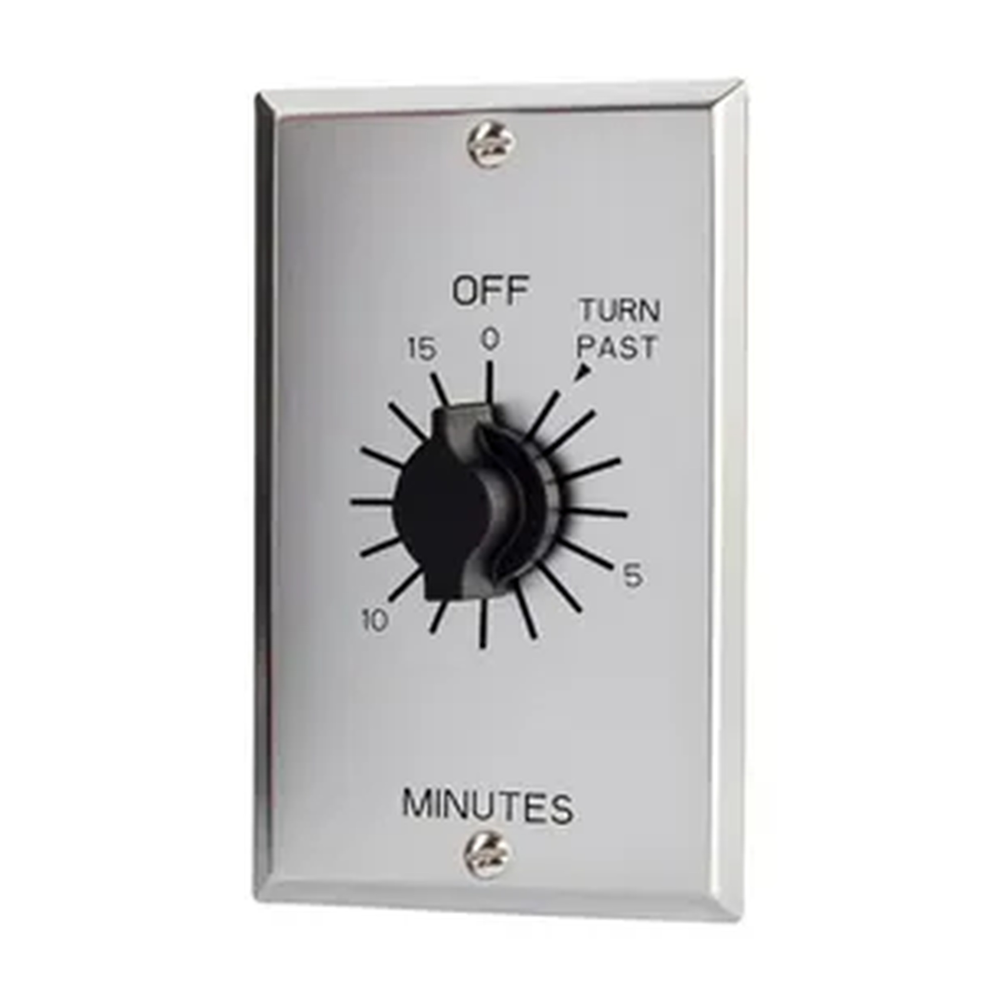 15-Minute Spring-Wound Twist Timer with Metal Wallplate