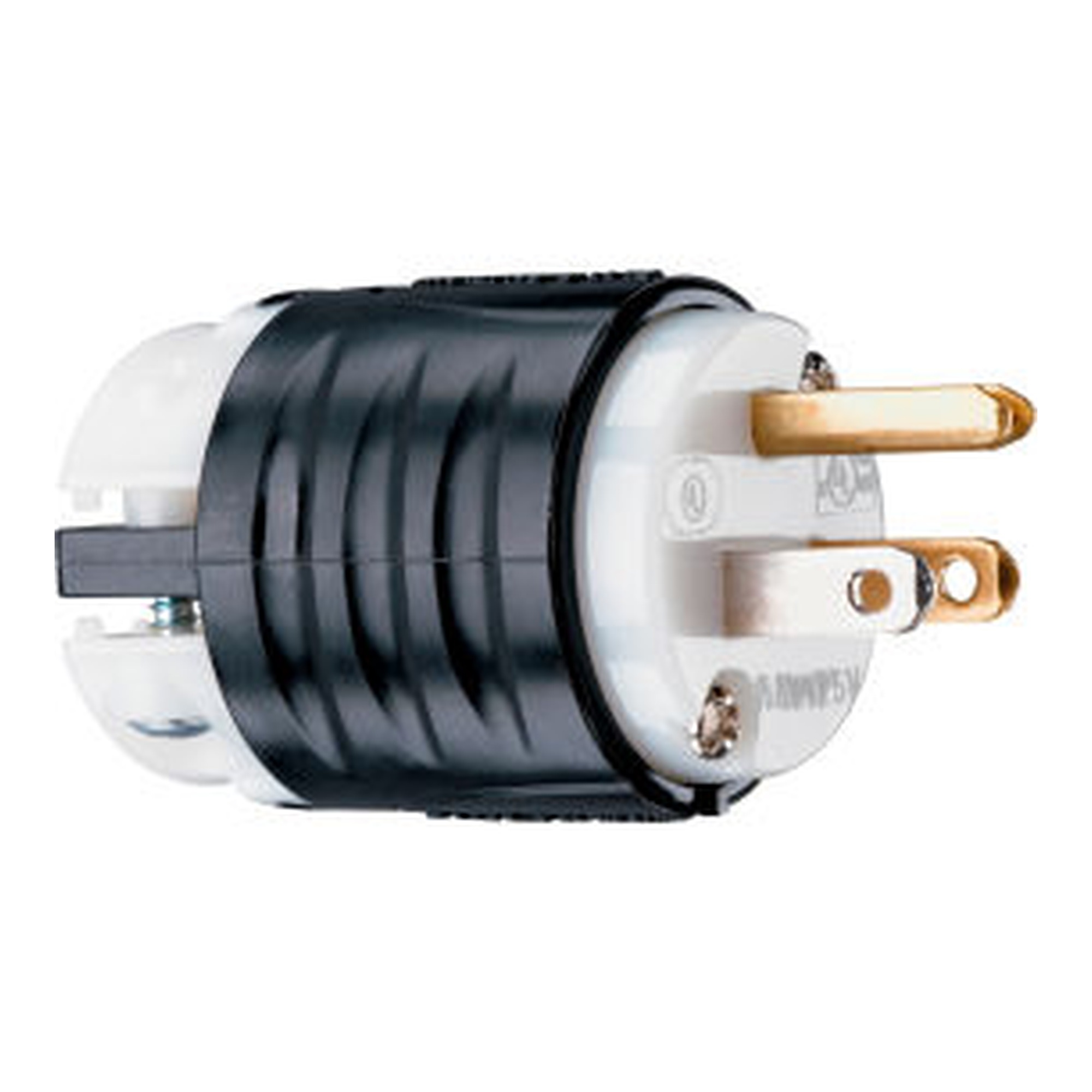 Double-Pole 3-Wire 15A 125V Plug, Black
