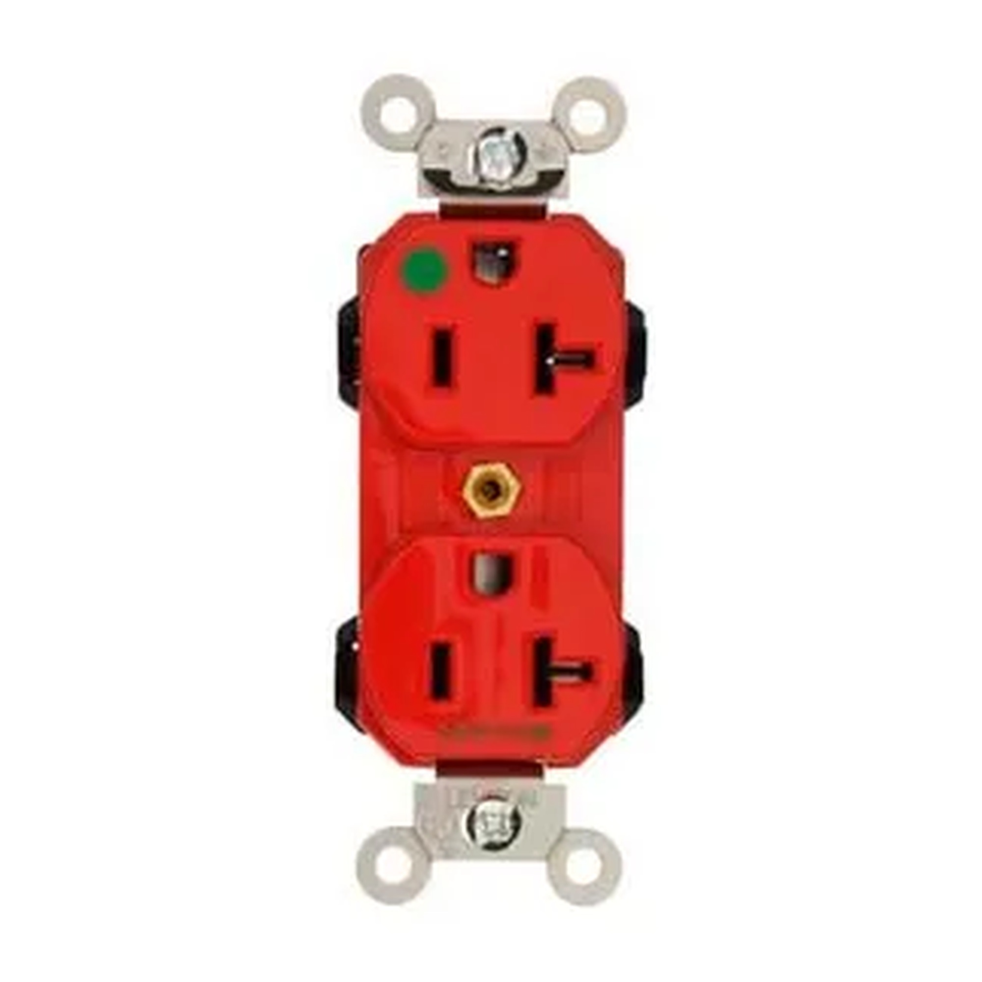 20A 125V Hospital-Grade Duplex Receptacle, Red - 8.75 W x 7.75 H x 12.25 D