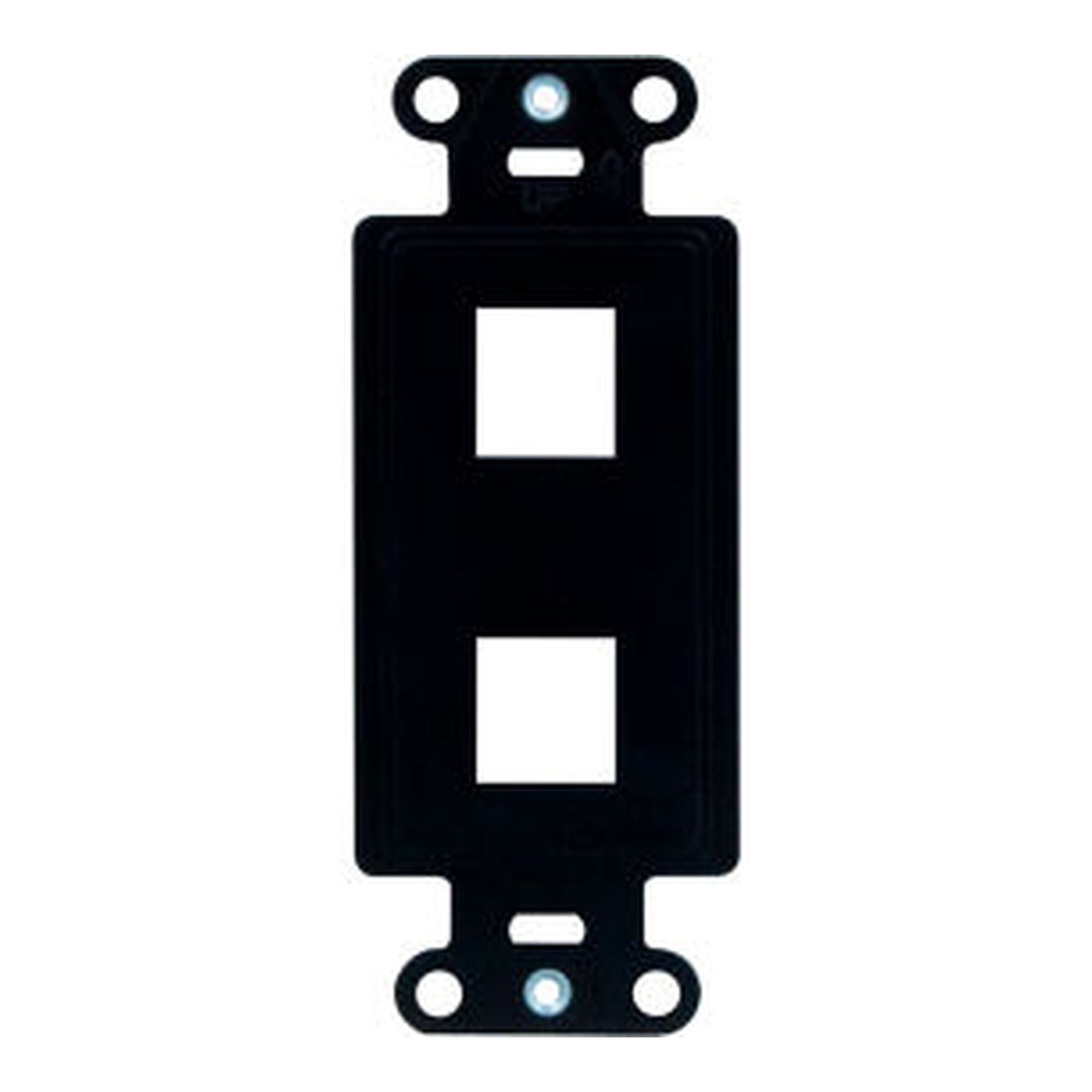 2-Port Decorator Outlet Strap, Black