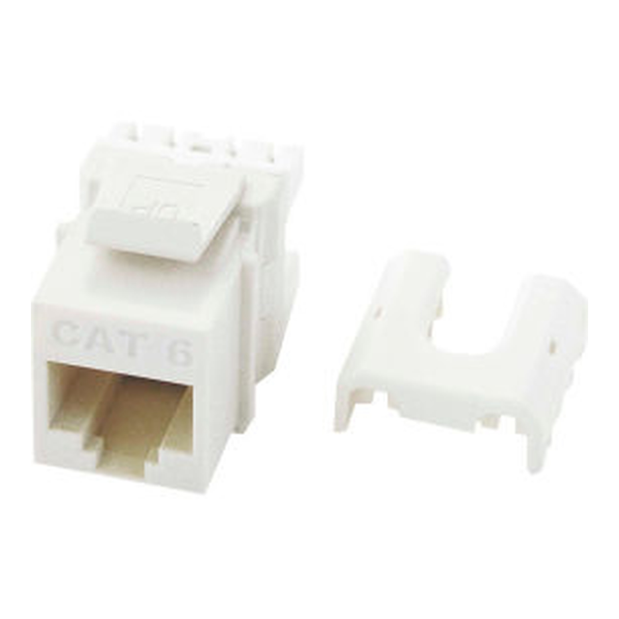 Cat 6 Quick-Connect RJ45 Keystone Insert, White